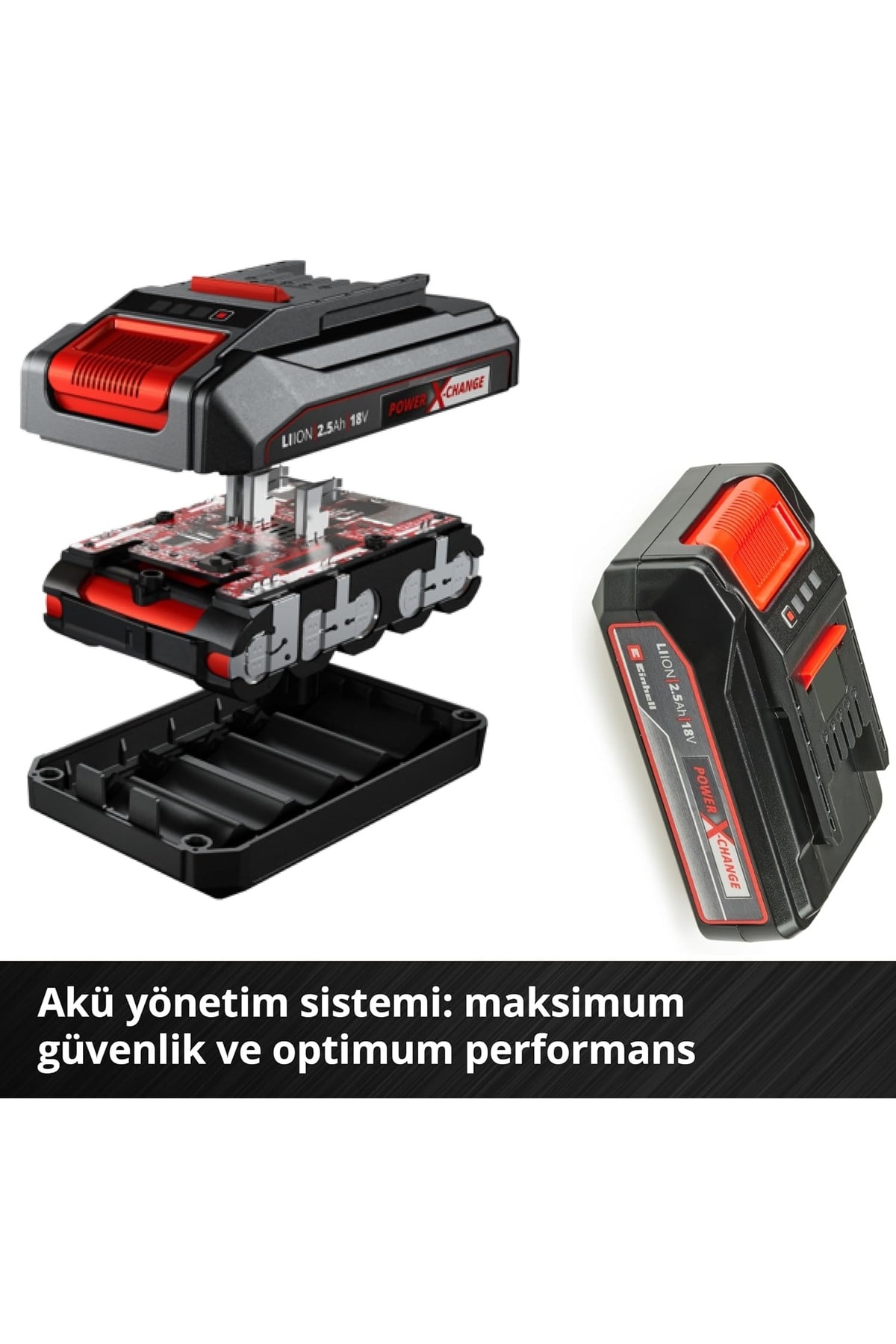 Einhell Batarya ve Şarj Cihazı Seti Einhel Yedek Pil Yedek akü 18v 2,5Ah