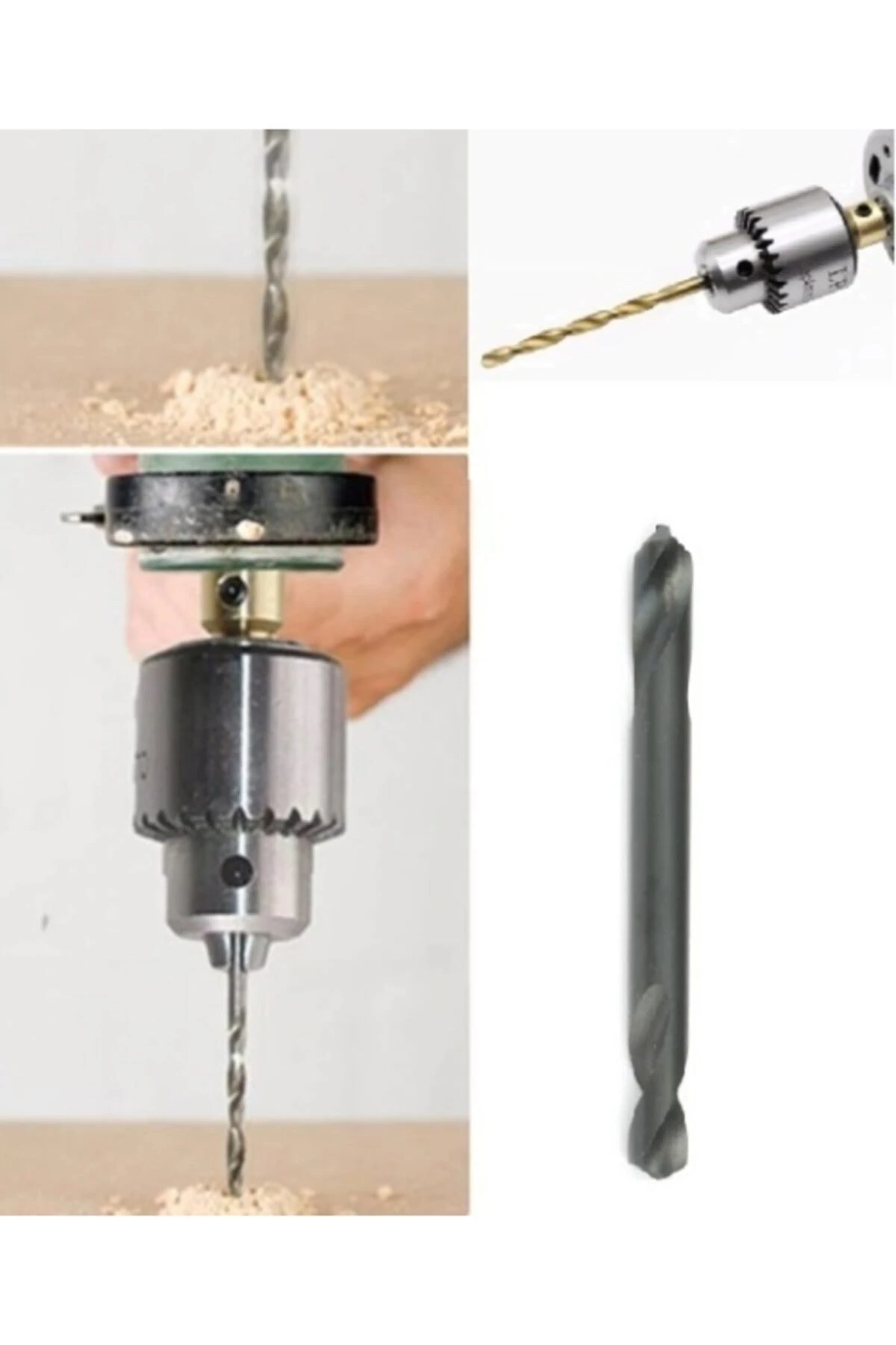 Motor Için Anahtarlı Mandrel 3 Çeneli 5mm Mil Çaplı Mandren Okul Proje Uygulama Matkap Uçlu