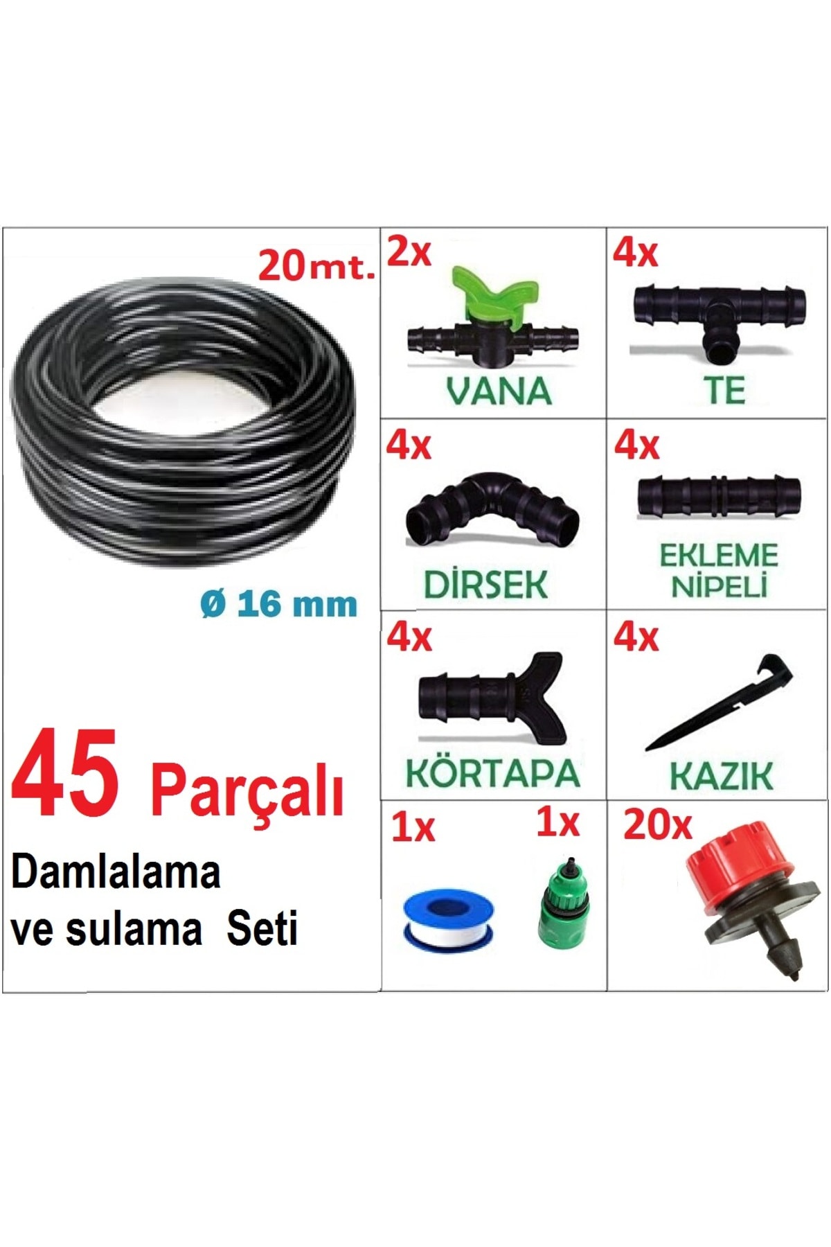 Deliksiz Düz Damlama Sulama Sistemi Ve Parçaları Bahçe Ağaç Fidan Sebze Damlama Hortumu Borusu