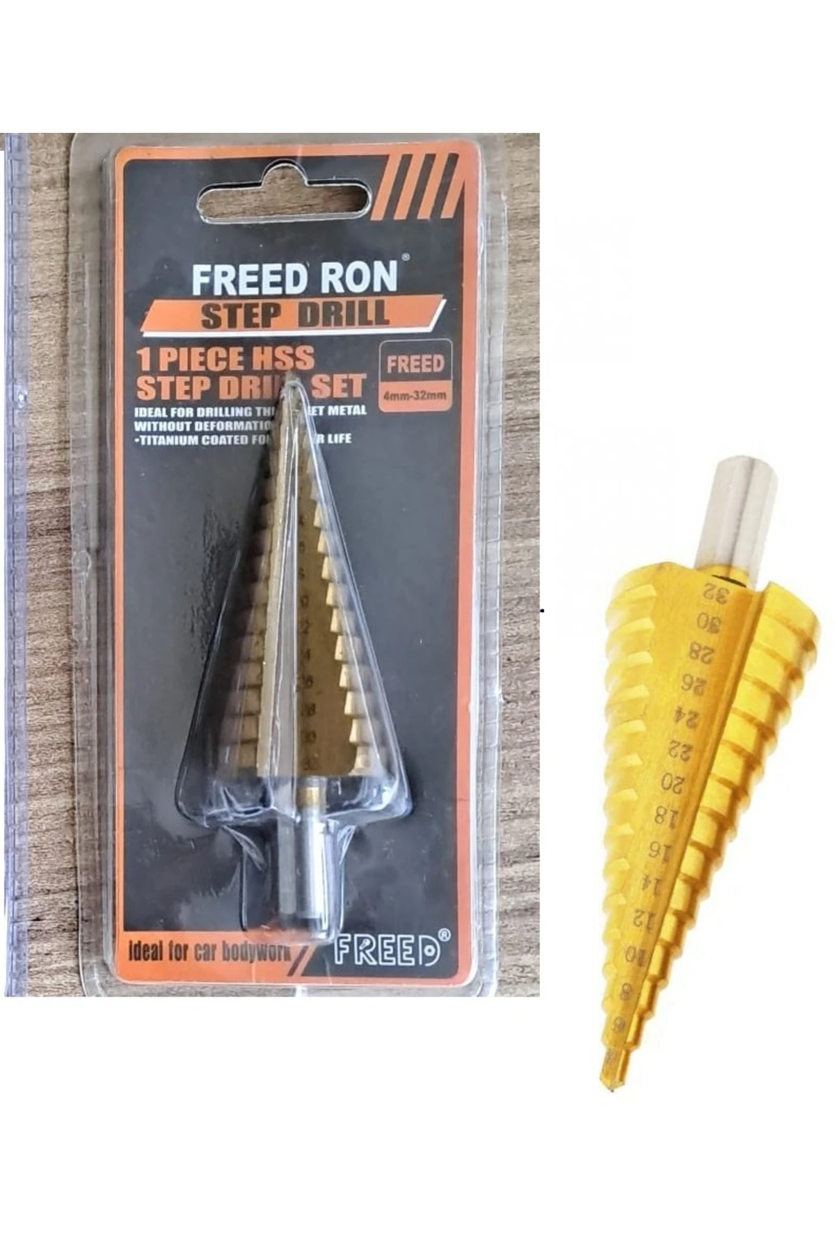 HSS Matkap Freze Uc Seti Pah Kırma Raybalama Kademeli Adım Delik Açma ucu Kozalak Kesici Titanyum