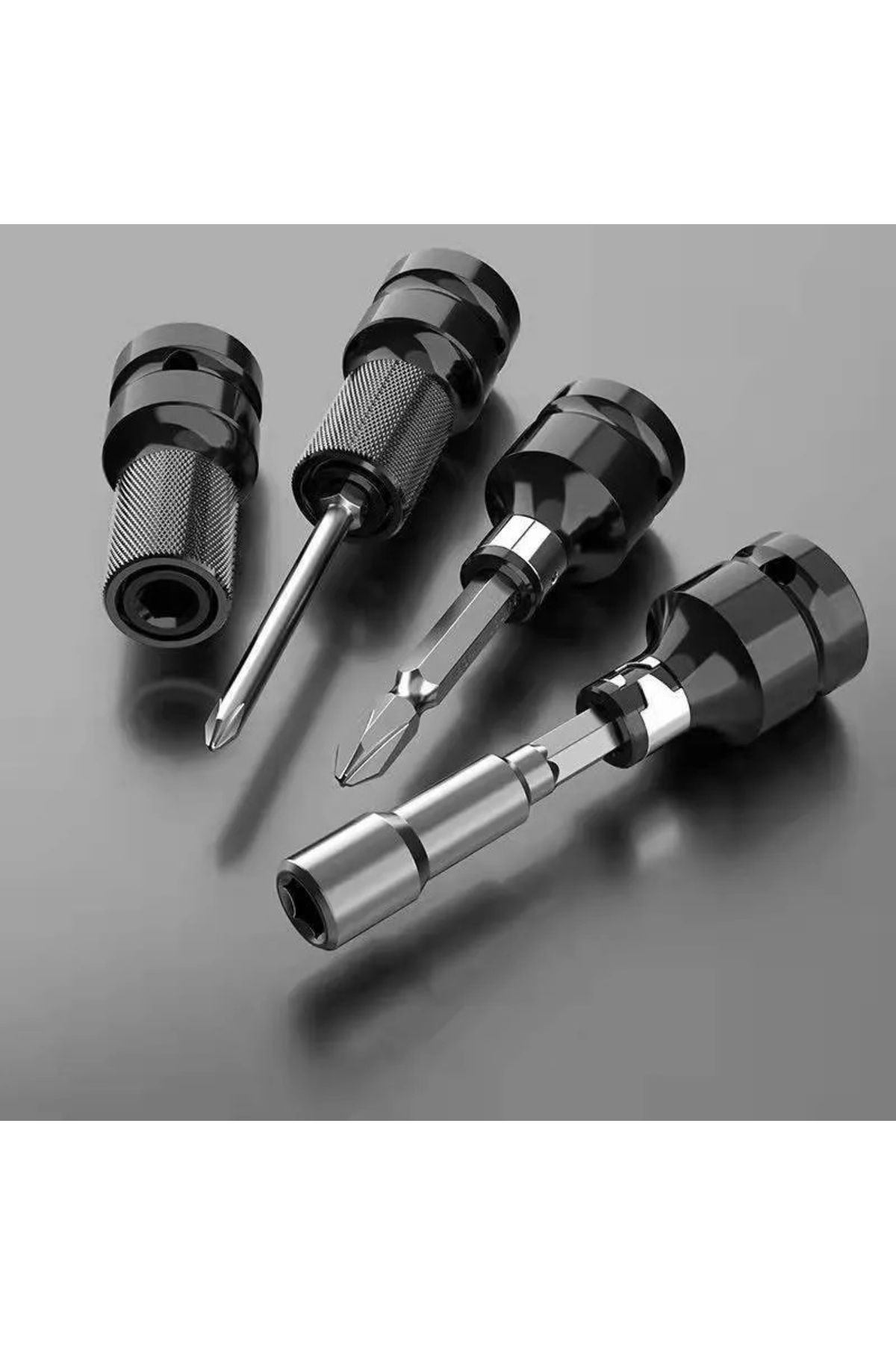 Torklu bijon Somun Sökme Darbeli Matkap için Bits altıgen Adaptör 4lü Set Yaylı Ağır hizmet Mandreni