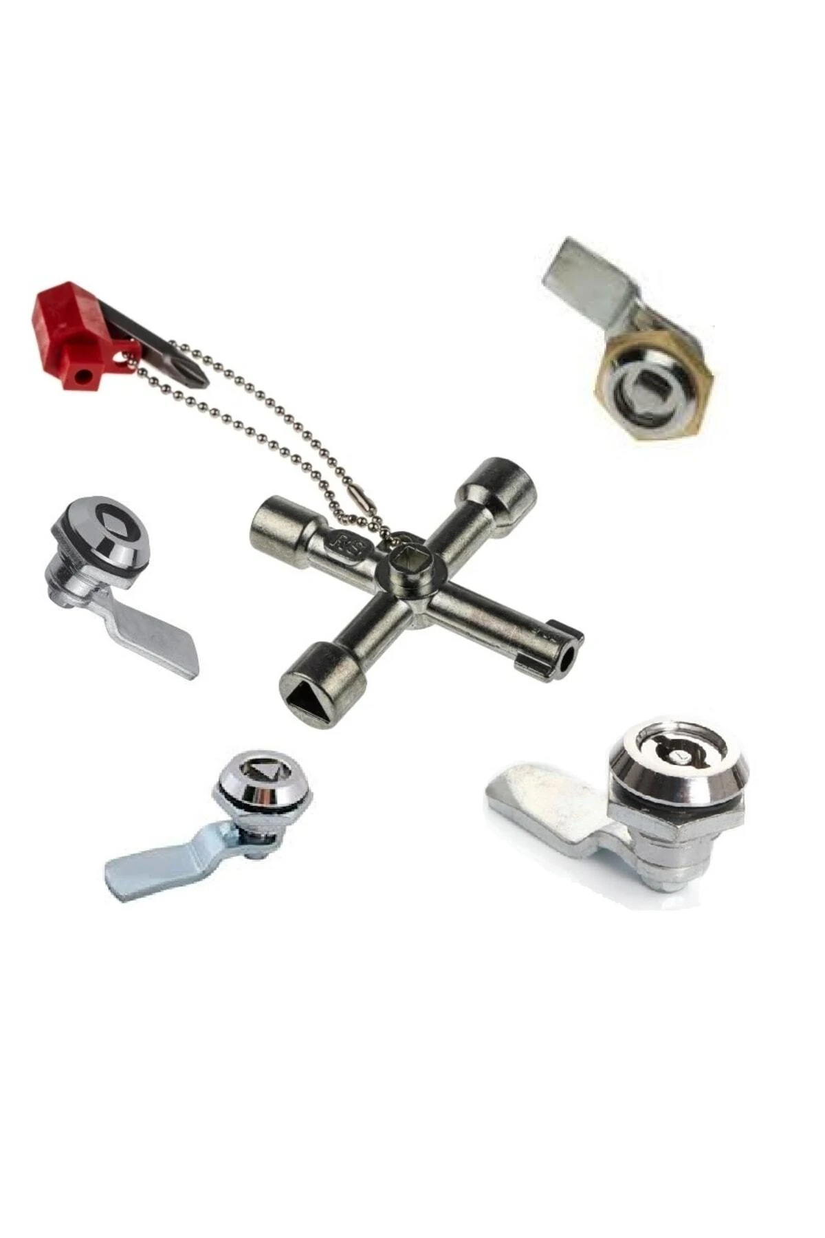 Pano Aanahtarı Istavroz Metal Pano Kilit Anahtarı Extra Bits Uçlu Elektrik Kumanda Dolabı Fonksiyonl