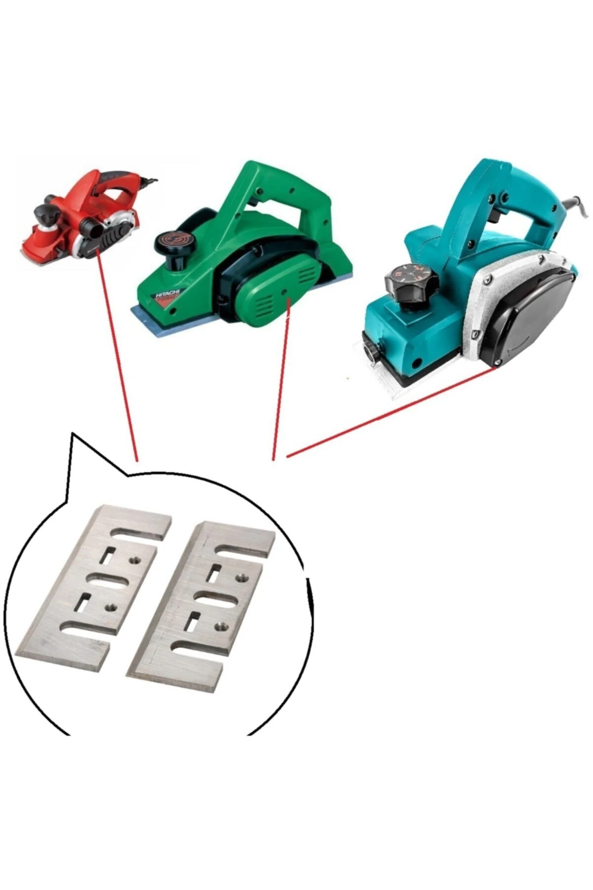 Planya Rende Makinası Için Bıçak Elektrikli Rende Makina Kesici Takım Bıçağı 2li Set