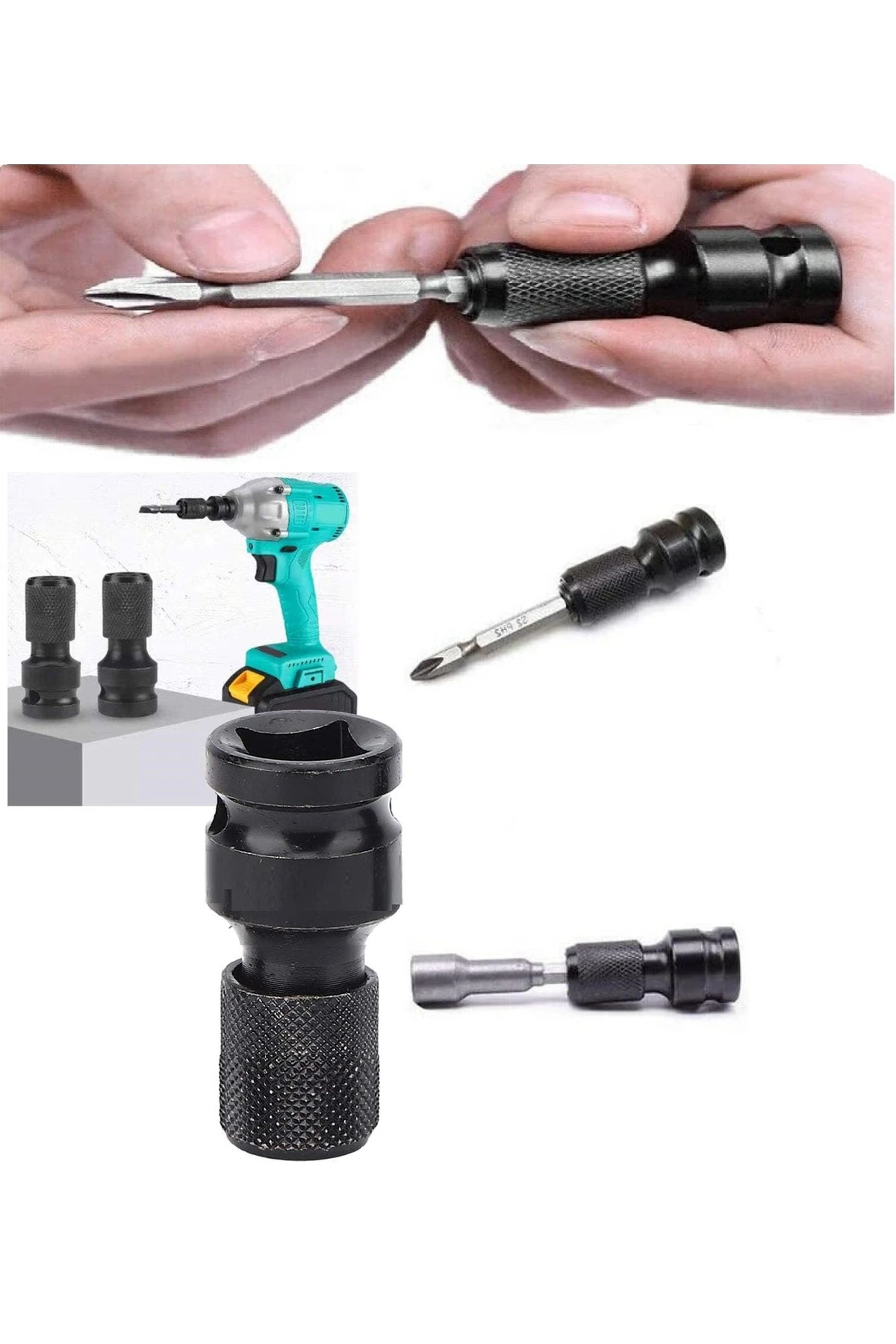Somun Bijon Sökme Takma Sıkma Makinesi Için Bits Adaptörü Darbeli Matkap Için Ağır Hizmet