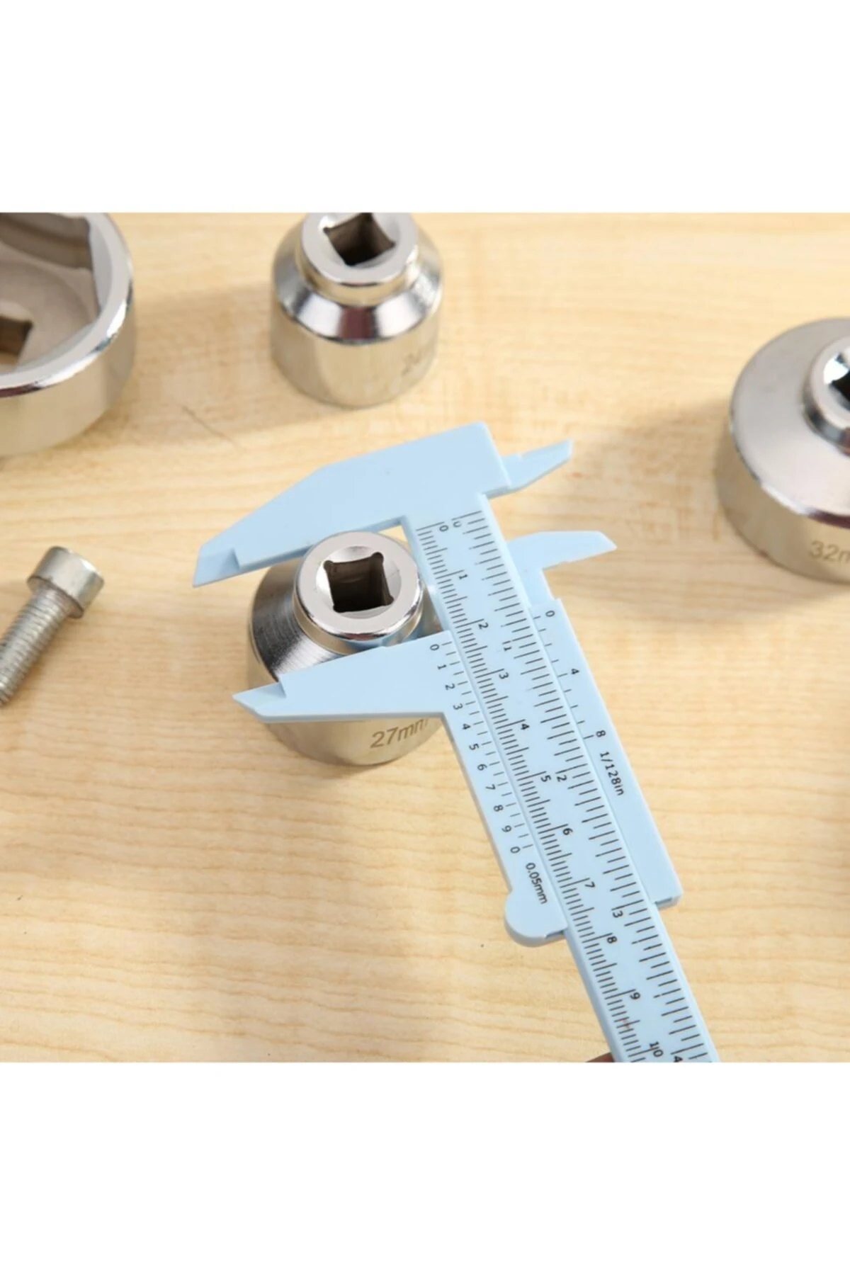 Hassas Mekanik Plastik Kumpas Inc Mm Ölçüm Kalınlık Derinlik Çap Ölçer Paslanmaz 150mm Beyaz