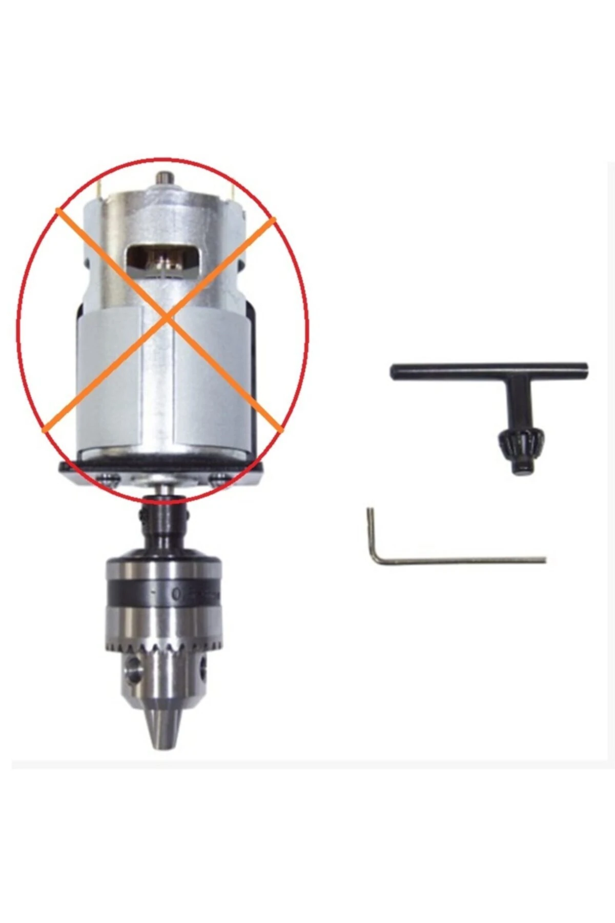 Motor Için Anahtarlı Mandrel 3 Çeneli 5mm Mil Çaplı Mandren Okul Proje Uygulama Matkap Uçlu