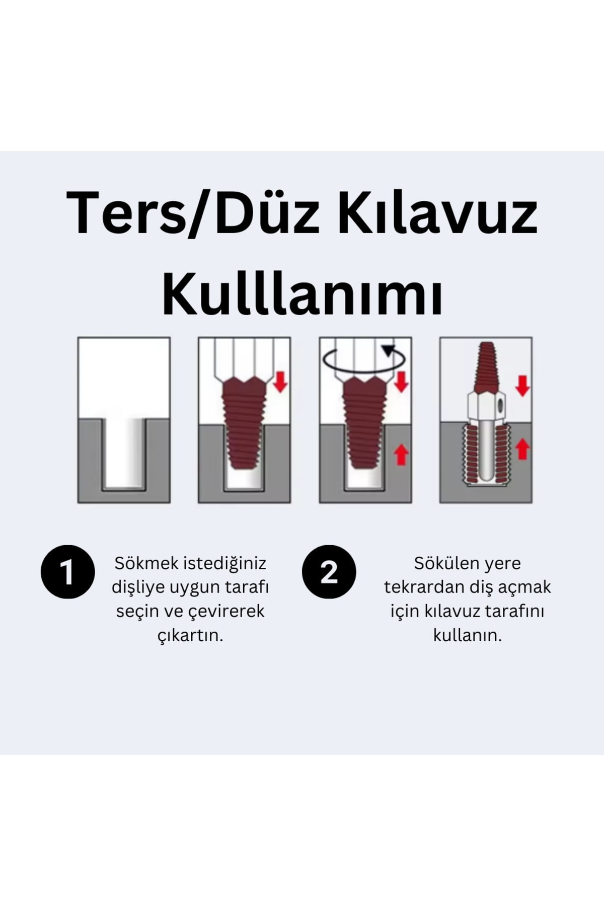 1/2 Ters Klavuz M20 Kılavuz Kırık Vida Civata Boru Musluk Tamir Sökme Aparatı Diş Açma Düzeltme