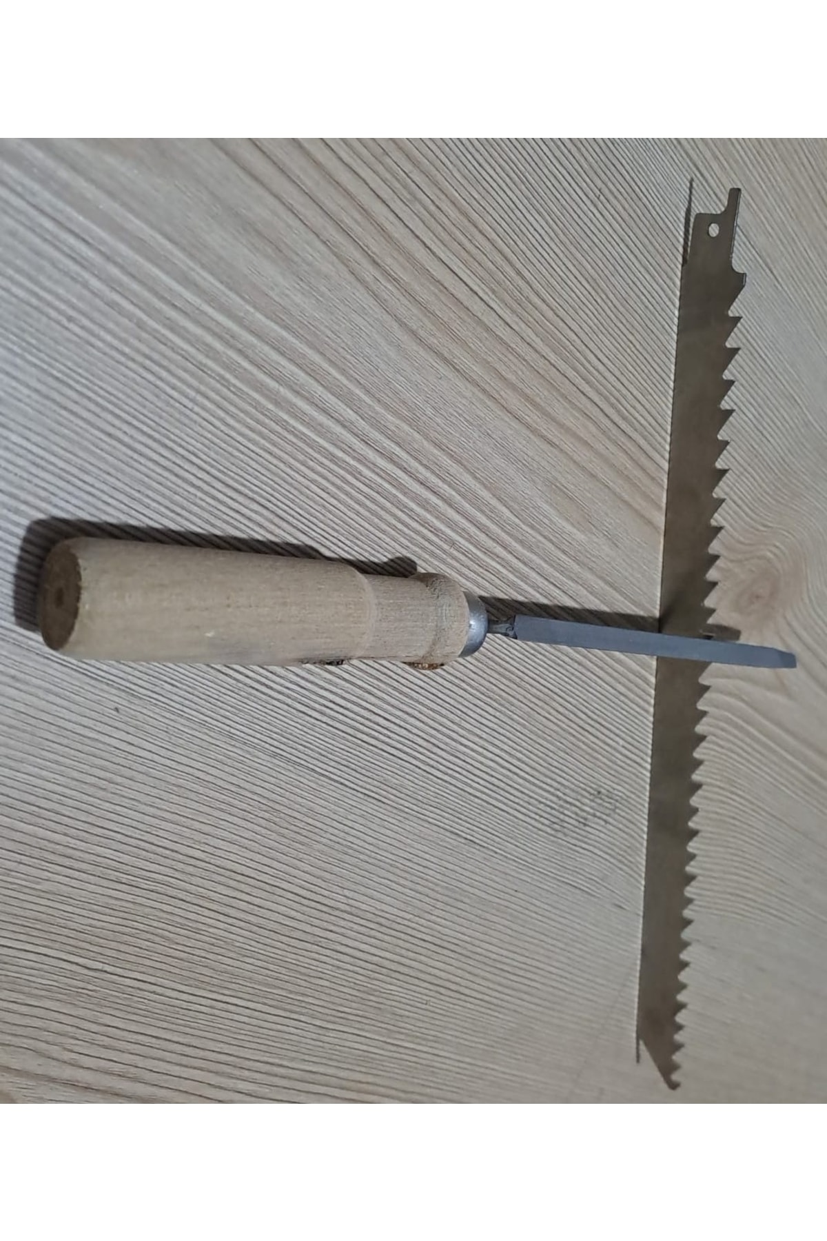 Tilki Kuyruğu Testeresi Ve Bileme Eğesi Kemik Ahşap Buz Odun Kesme Ucu Paslanmaz Çelik 300mm (30cm)