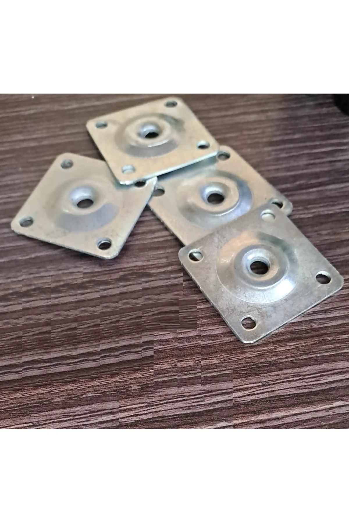 Mobilya Ayak montajı için m8 tabla 48x48cm 4 lü braket çekyat koltuk masa ayak montaj demiri