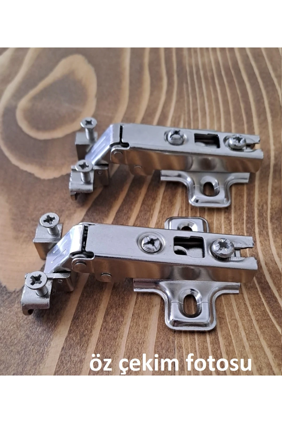 Alüminyum Düz Menteşe 2 Adet Metal Kapak Menteşesi - Mobilya Bağlantı Elemanları