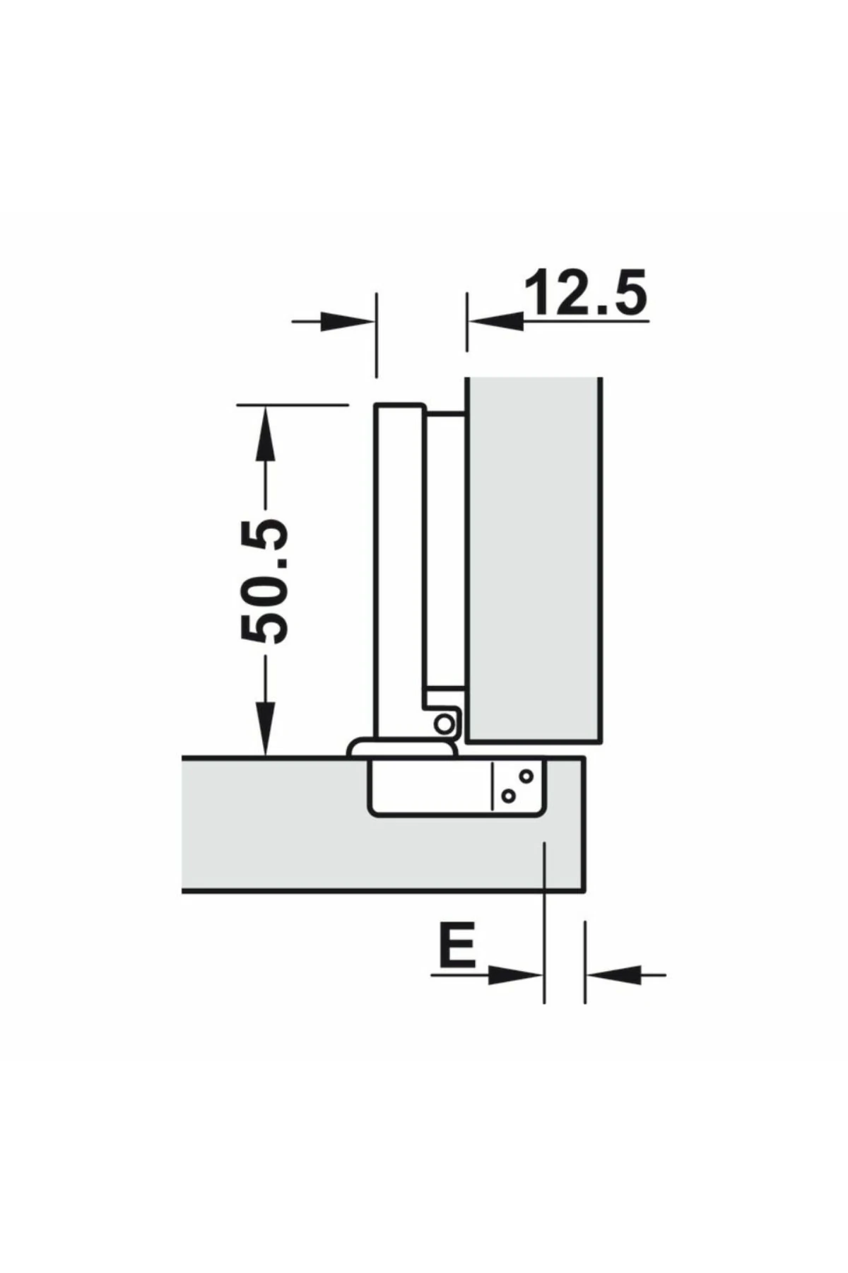 Küçük Tas Menteşe Mini Tas Menteşe Sürerek Düz 38/7,5