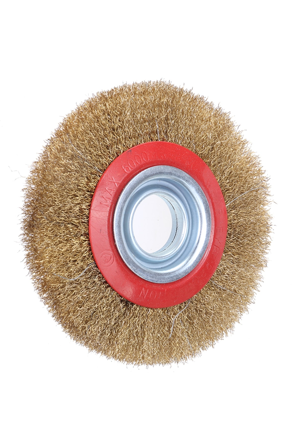 Taşlama Motoru Çelik Fırçası 150mm Spiral Sarı Tel Fırça Kir Pas Yağ Sökme Parlatma Fırçası