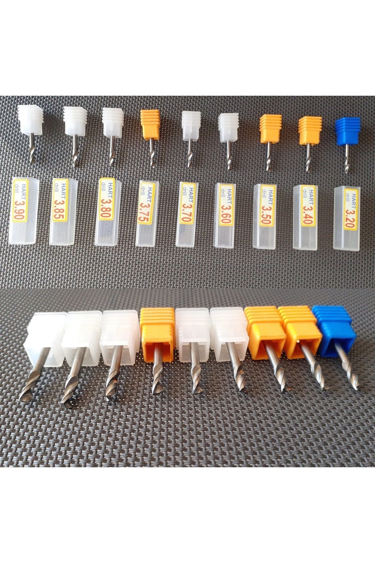 Kalıpçı Tornacı Delme Cnc Router Karbür Uç Seti 3.20mm 3.40mm 3.50mm 3.60 Carbide Matkap Uç Seti 4lü