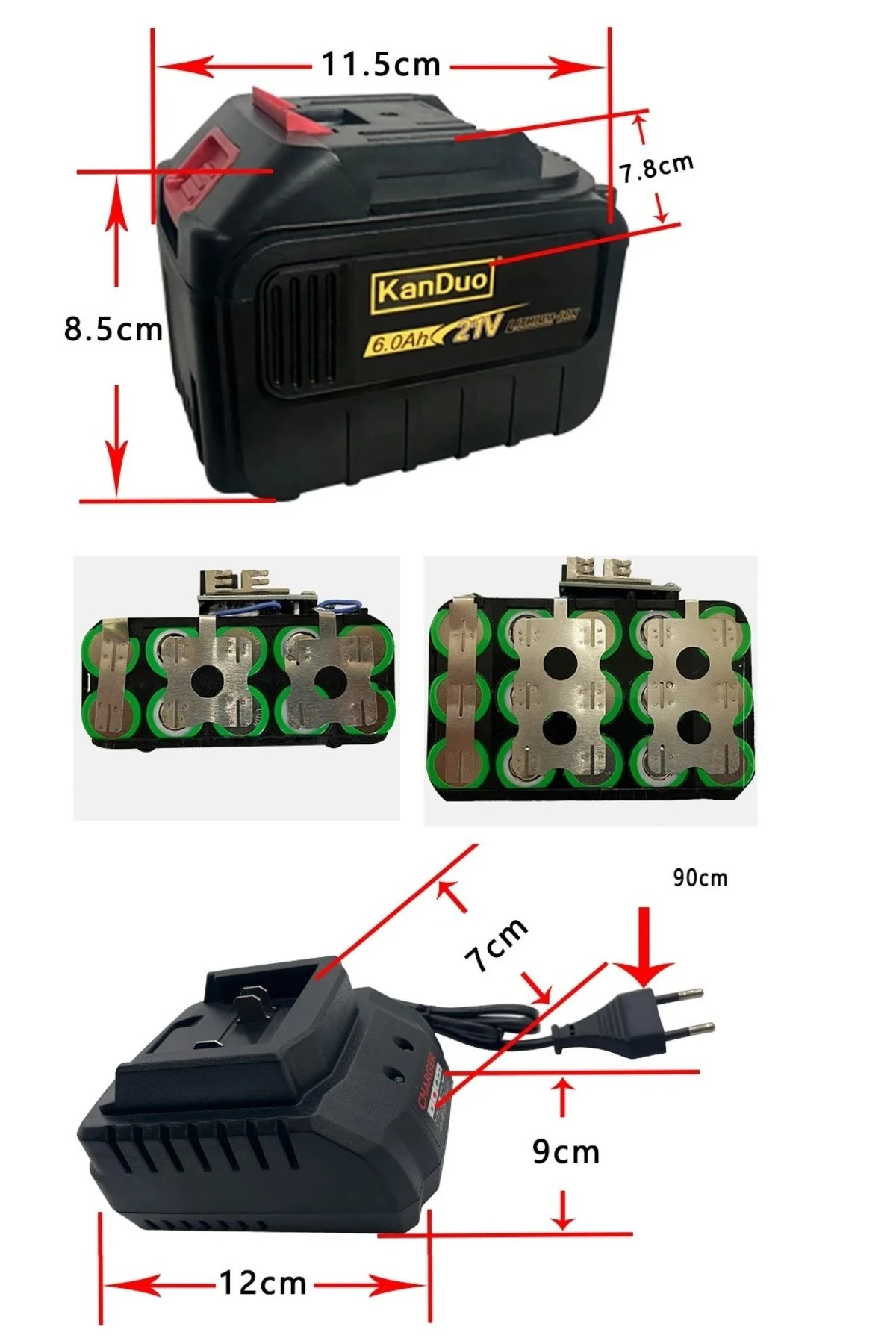 Lithıum-ion Batarya Teknolojisi Şarj Aleti Yedek Batarya Şarj Makinesi 10lu 5 li Üniversal Pil Şarj