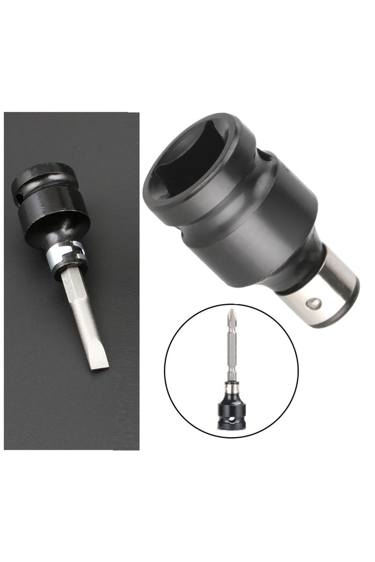1/2 Matkap Chuck Mandrenli Adaptör Somun Sökme Makinesini Hex Bits Uç Dönüştürme Aparatı