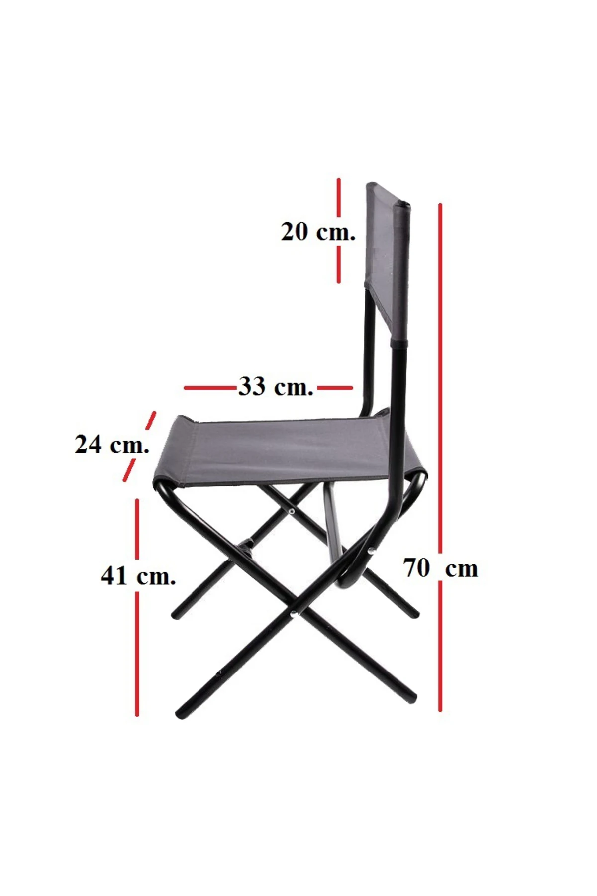 Katlanır Balıkçı Taburesi Piknik Kapm Plaj Doğa Araç Bagajı Metal Ayaklı Sırt Dayanmalı Mavi Kumaş