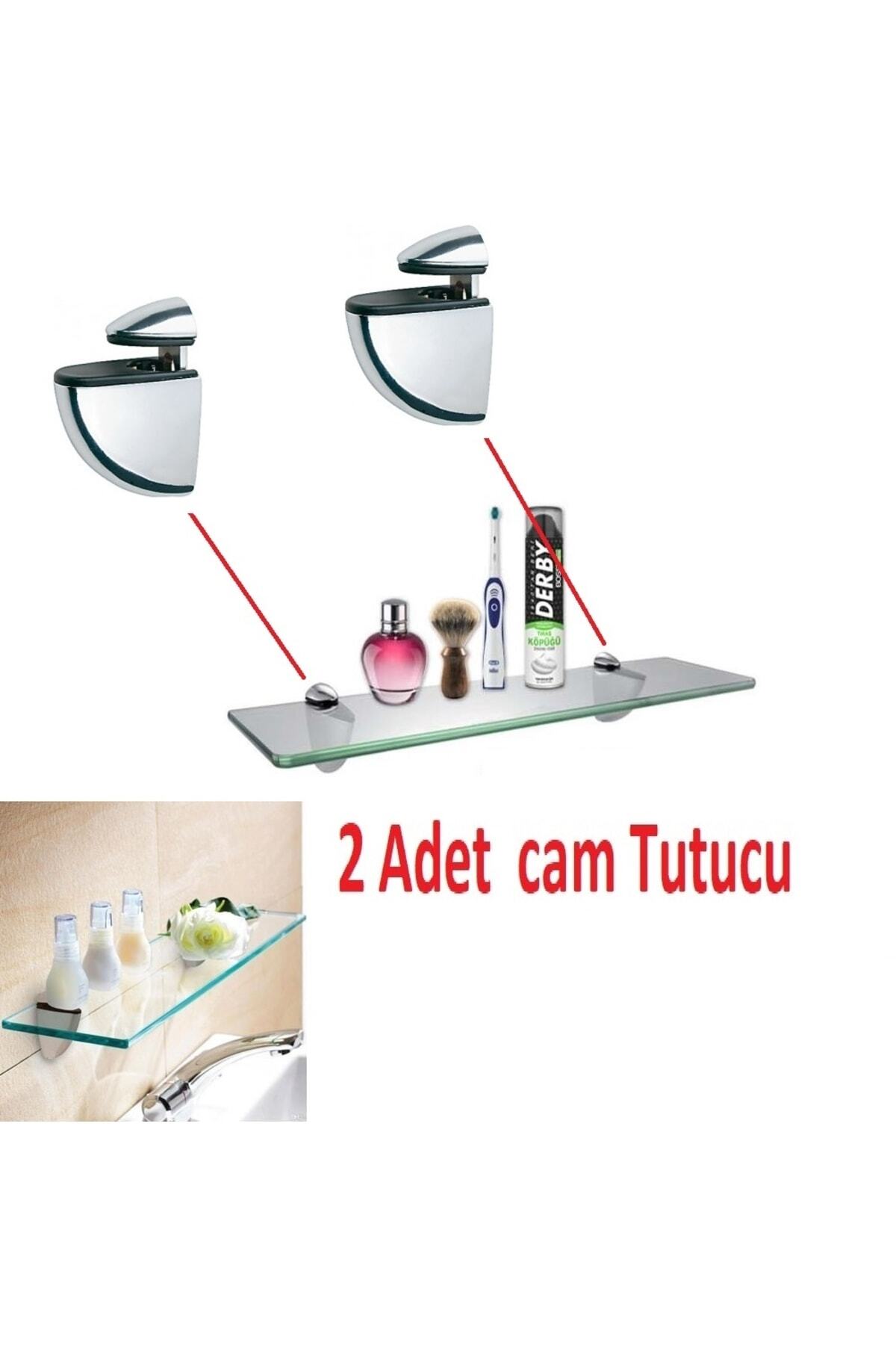 Cam Tutucu Cam Etejer Aparat Cam Raf Montaj Aparatı 2li Pelikan Metal Nikelajlı