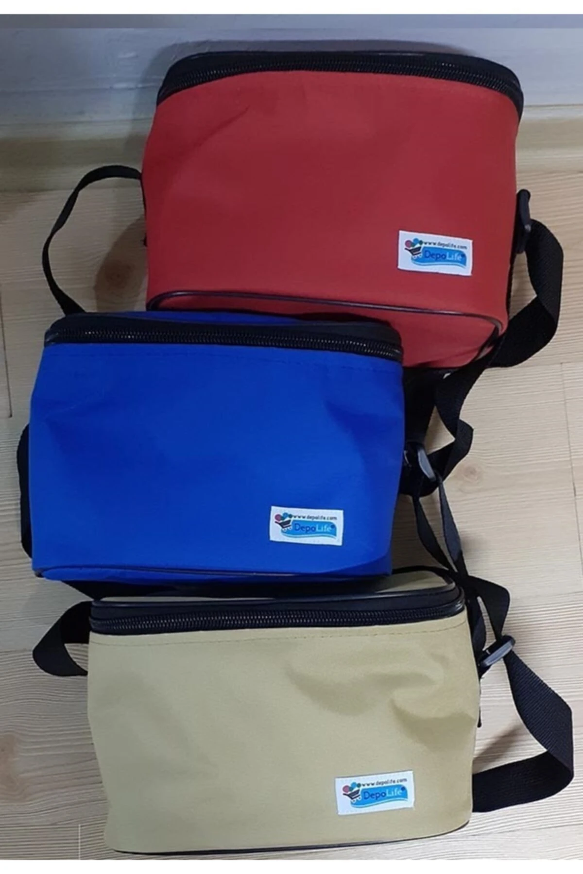 Termos Çanta 4 Litre Omuz Askılı Fermuarlı Piknik Plaj Korumalı Çanta Özel Astarlı Krem