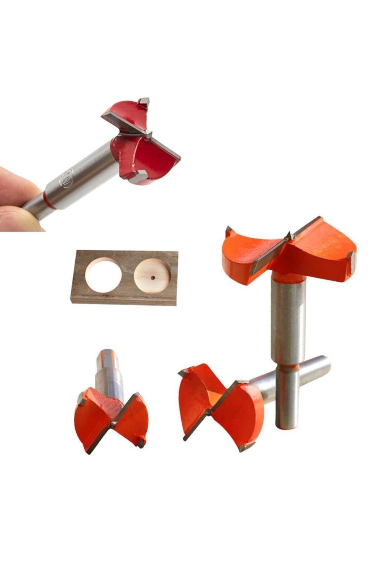 Ahşap Matkap Freze Uç Seti 5 Parça 15mm 20mm 25mm 30mm 35mm Tas Menteşe Mum Yuva Açma 6mm Sap