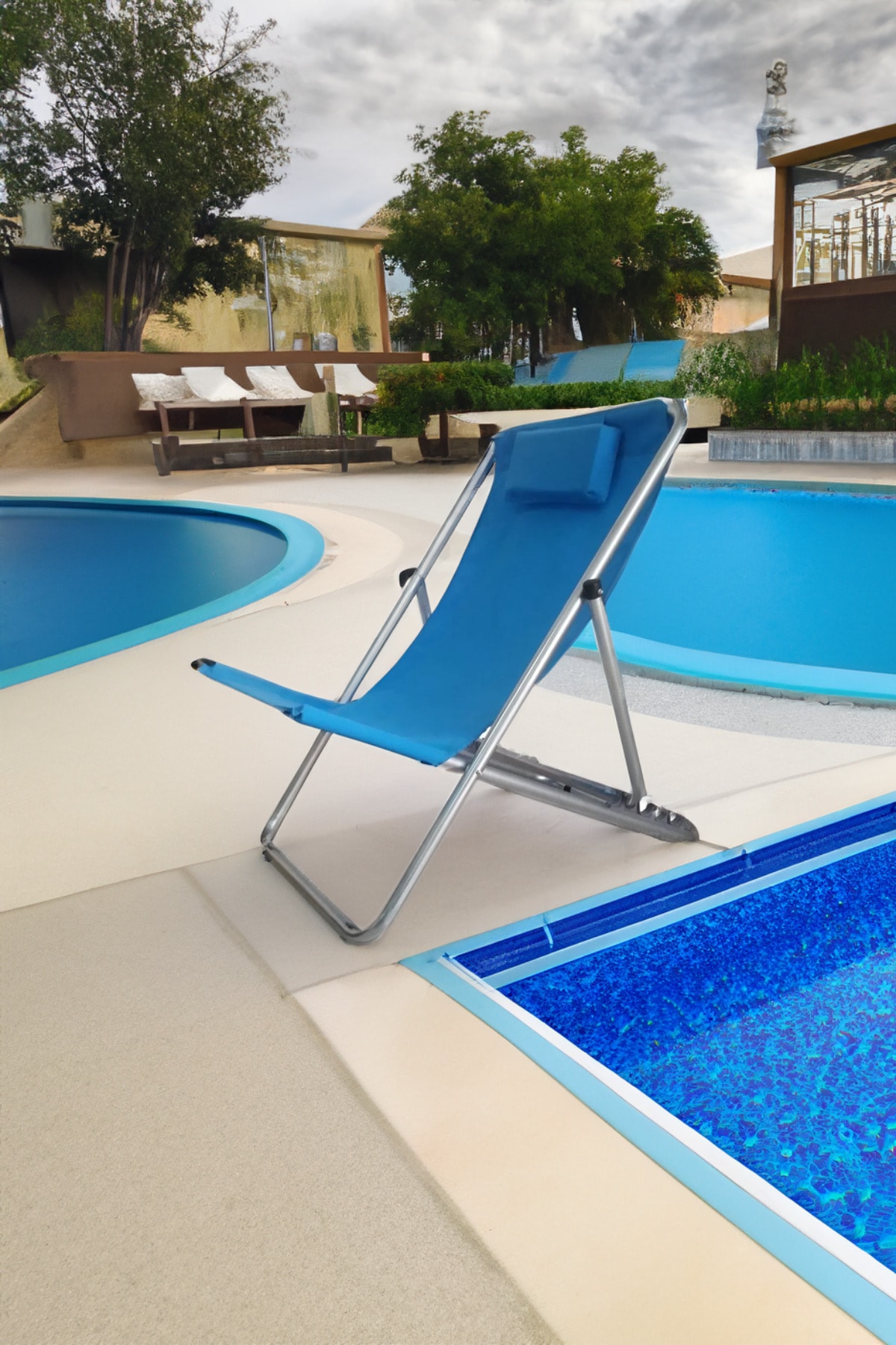 Balkon Teras Bahçe Şezlong Katlanır Yastıklı 5 Kademe Ayarlı Yatar Rahat Plaj Balıkçı Tv Koltuğu