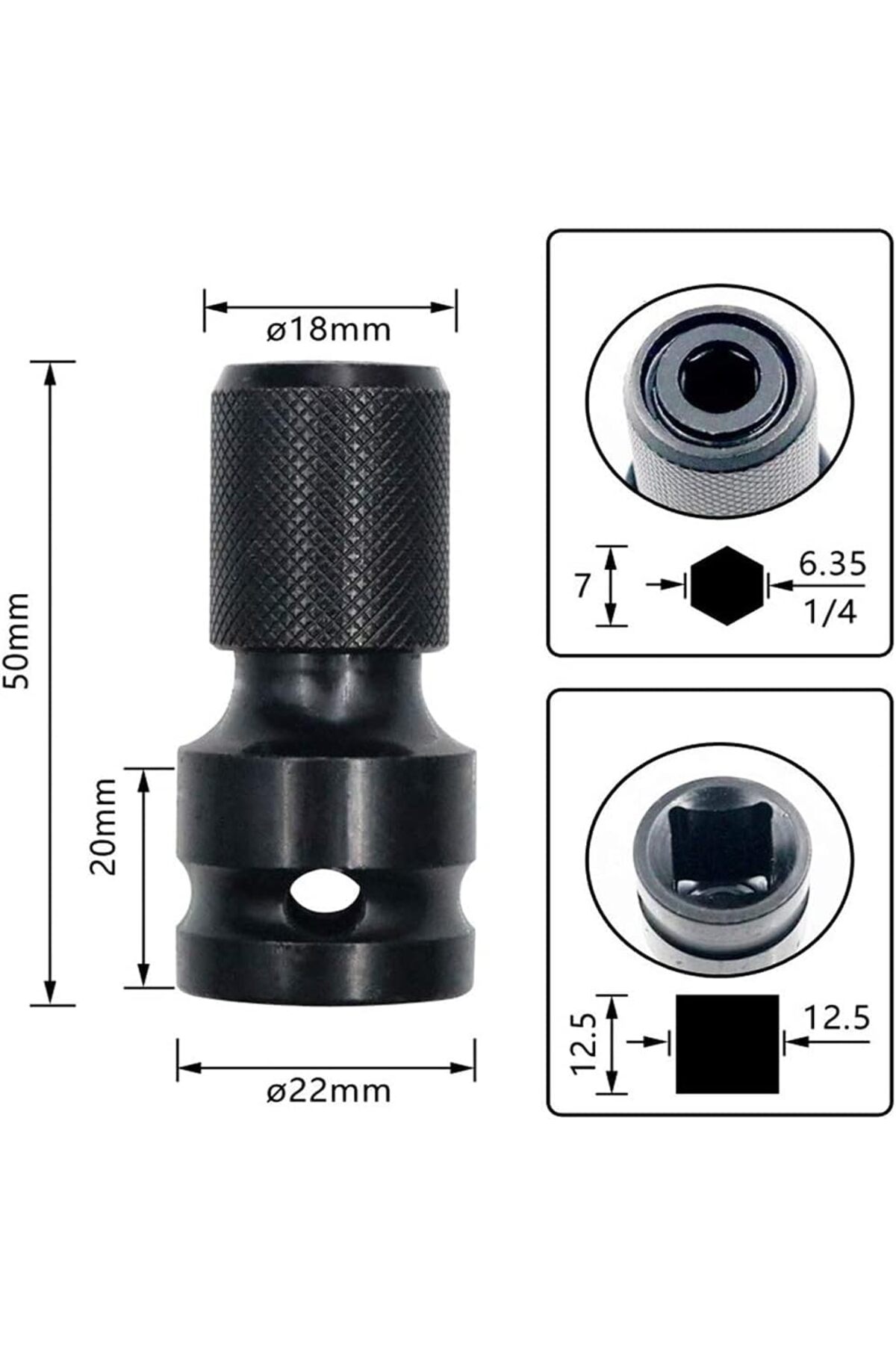 1/2 Matkap Chuck Mandrenli Adaptör Somun Sökme Makinesini Hex Bits Uç Dönüştürme Paratı