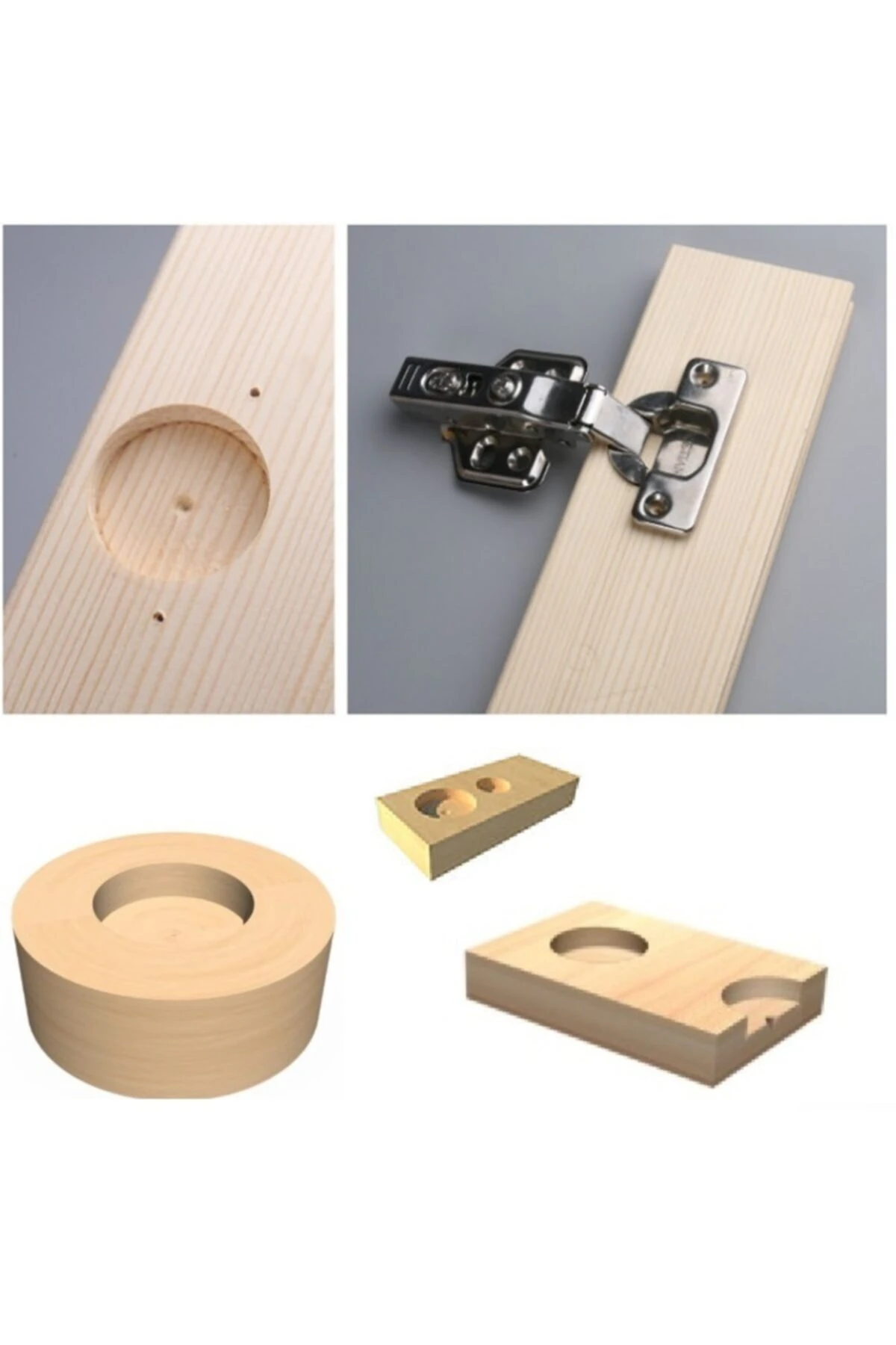 Ahşap Freze Bıçağı Yuvarlak Panc 5 Adet Çantalı Takım Matkap Ucu 15 mm 20 mm 25 mm 30 mm 35 mm