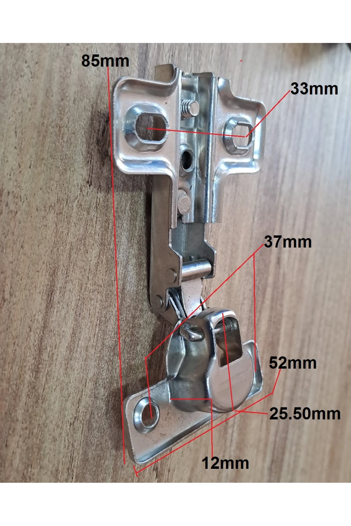Küçük Tas Menteşe Mini Tas Menteşe Sürerek Düz 38/7,5