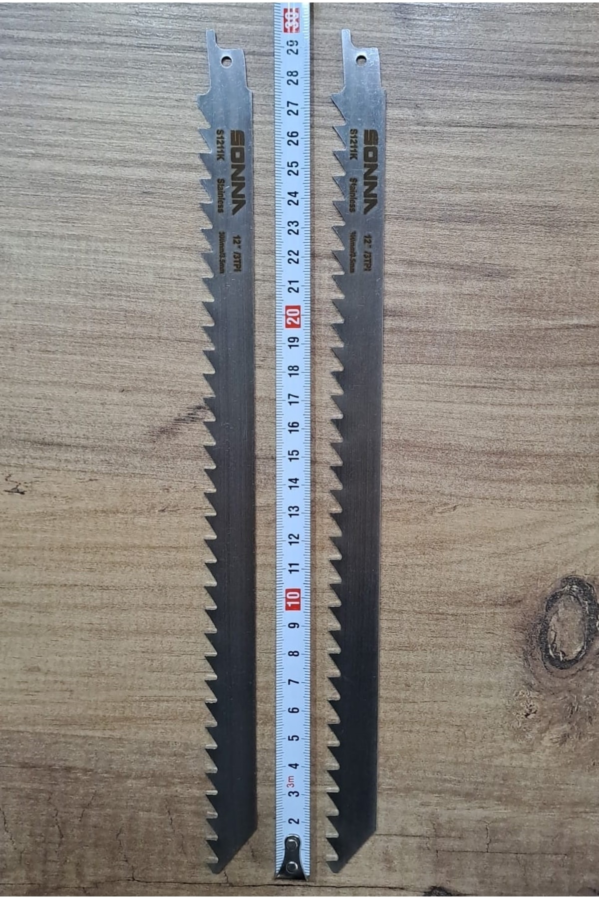 Tilki Kuyruğu Testeresi Kemik Kesme Ahşap Buz Plastik Kesme Ucu Paslanmaz Çelik 300mm (30CM) 2 Adet