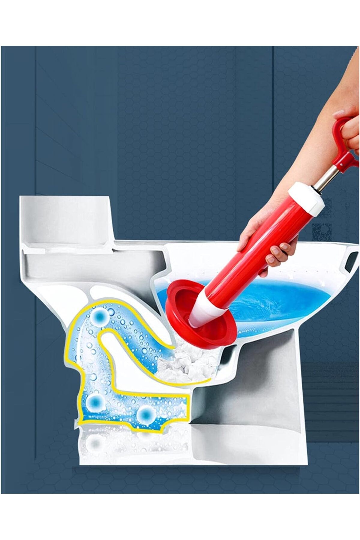 Wc Tuvalet Tıkanıklığı açma Pompası Kauçuk piston Klozet pompası Vc lavabo gider açıcı Pompa