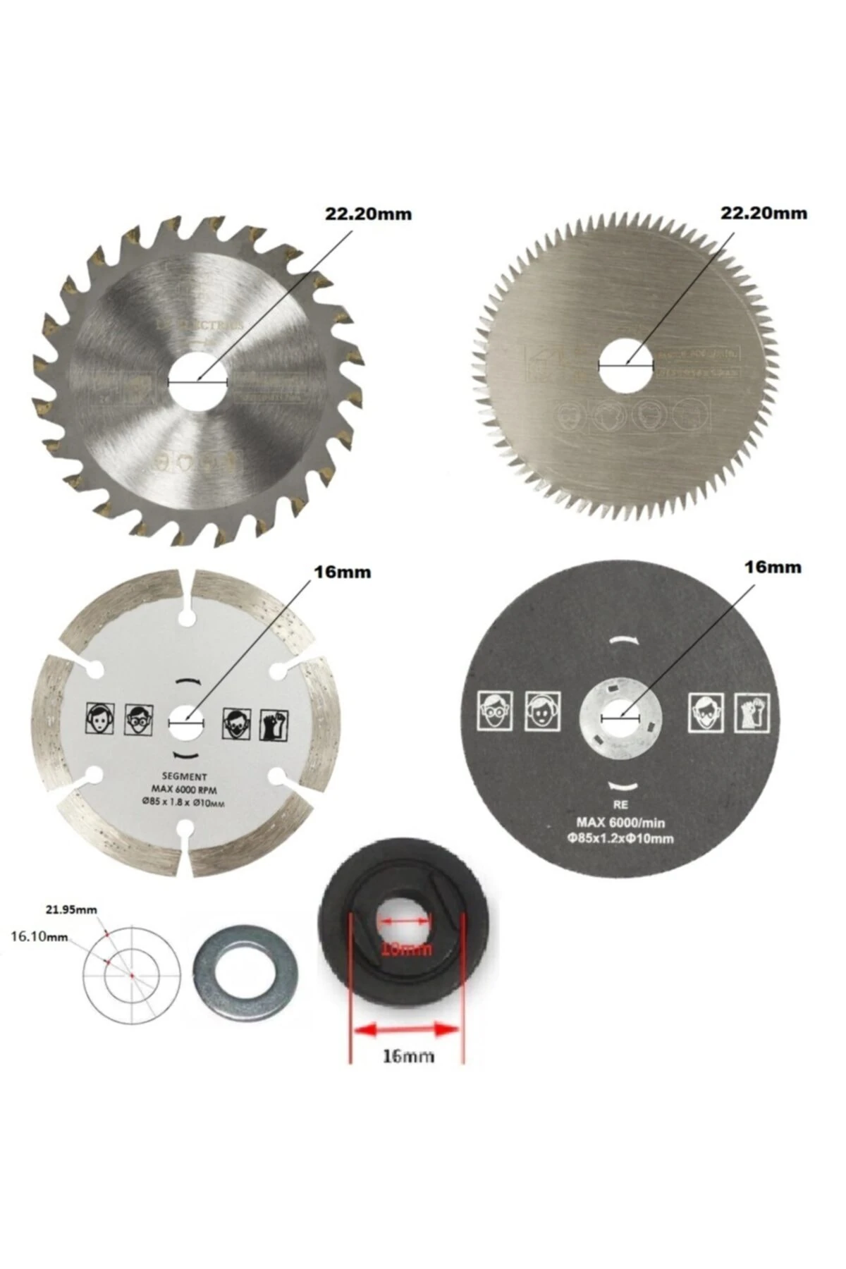 Matkap Disk Bağlama Aparatı Disk Montaj Matkap Adaptörü Matkap Vidası Daire Testere İçin