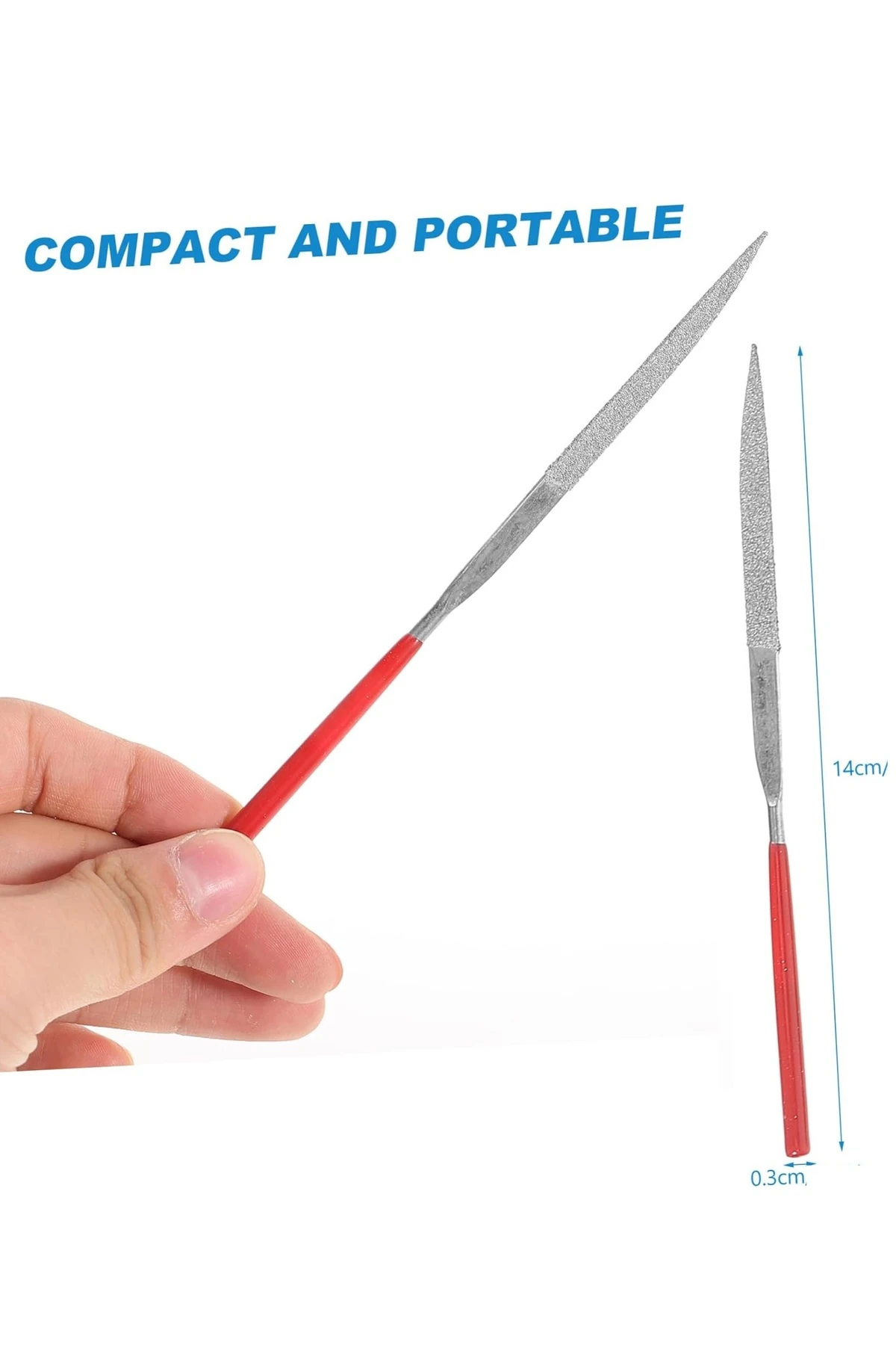 Hassas Elmaslı Eğe Seti 10 Parçalı Kuyumcu eğeleme seti 3x140mm cam saat takı işleri için ideal