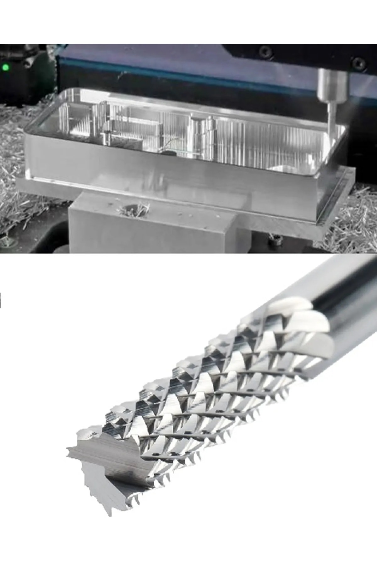 Carbide Bit End Mill Freze Cnc Tunsten Karbür Ucu Kesici bıçak Ahşap Alüminyum işleme 3lü