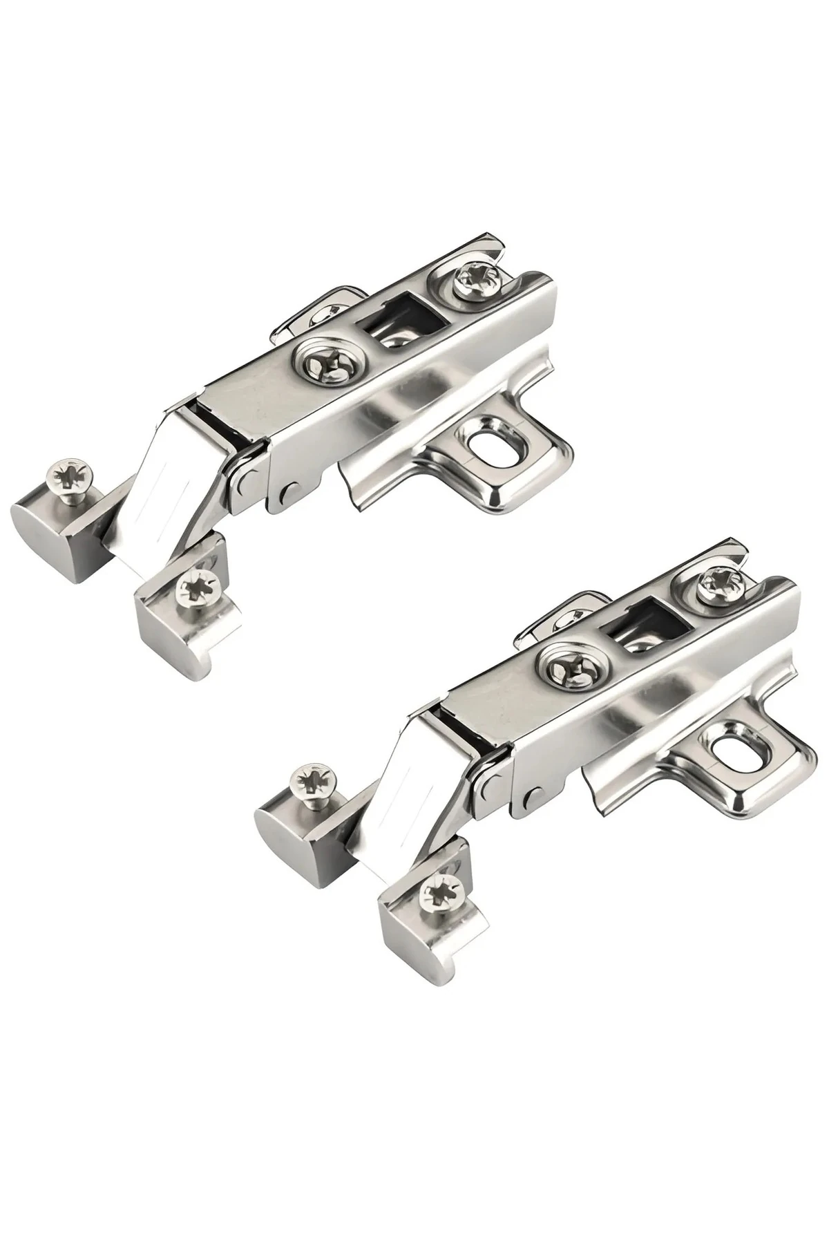 Alüminyum Düz Menteşe 2 Adet Metal Kapak Menteşesi - Mobilya Bağlantı Elemanları