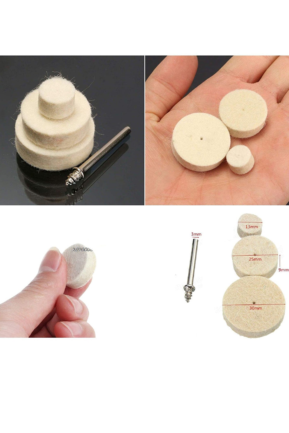 Dremel Vb. Uyumlu 17 Parça Keçe Mandren Seti