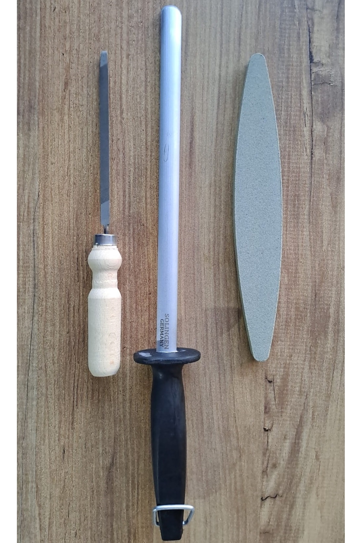 bıçak bileme oval masat ince eğe ve bileme taşı seti satır nacak bileme için 3lü set
