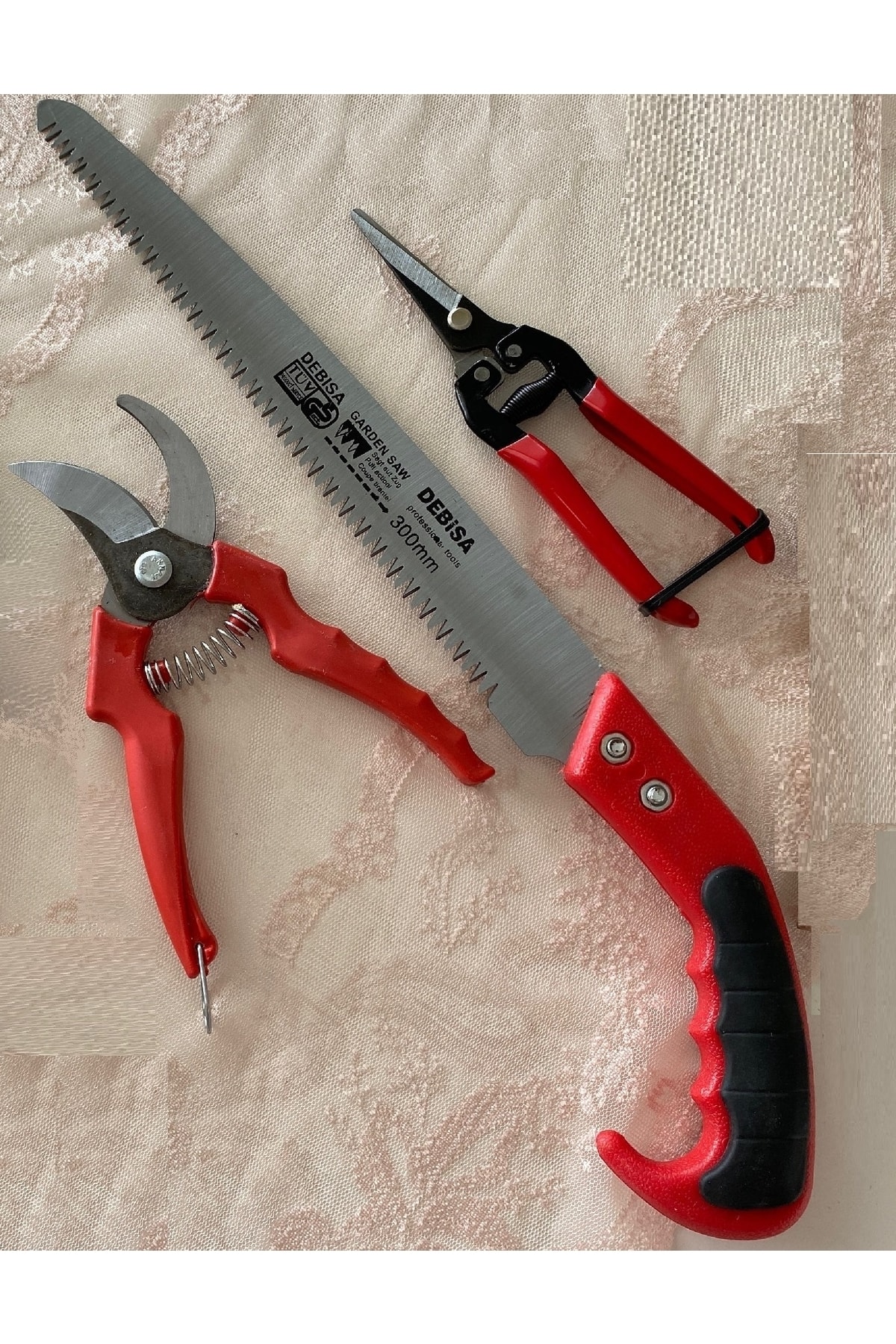 Bahçe Bağ Budama Makası Ağaç Dal Kesme Testeresi Eldivenli Bahçe Seti