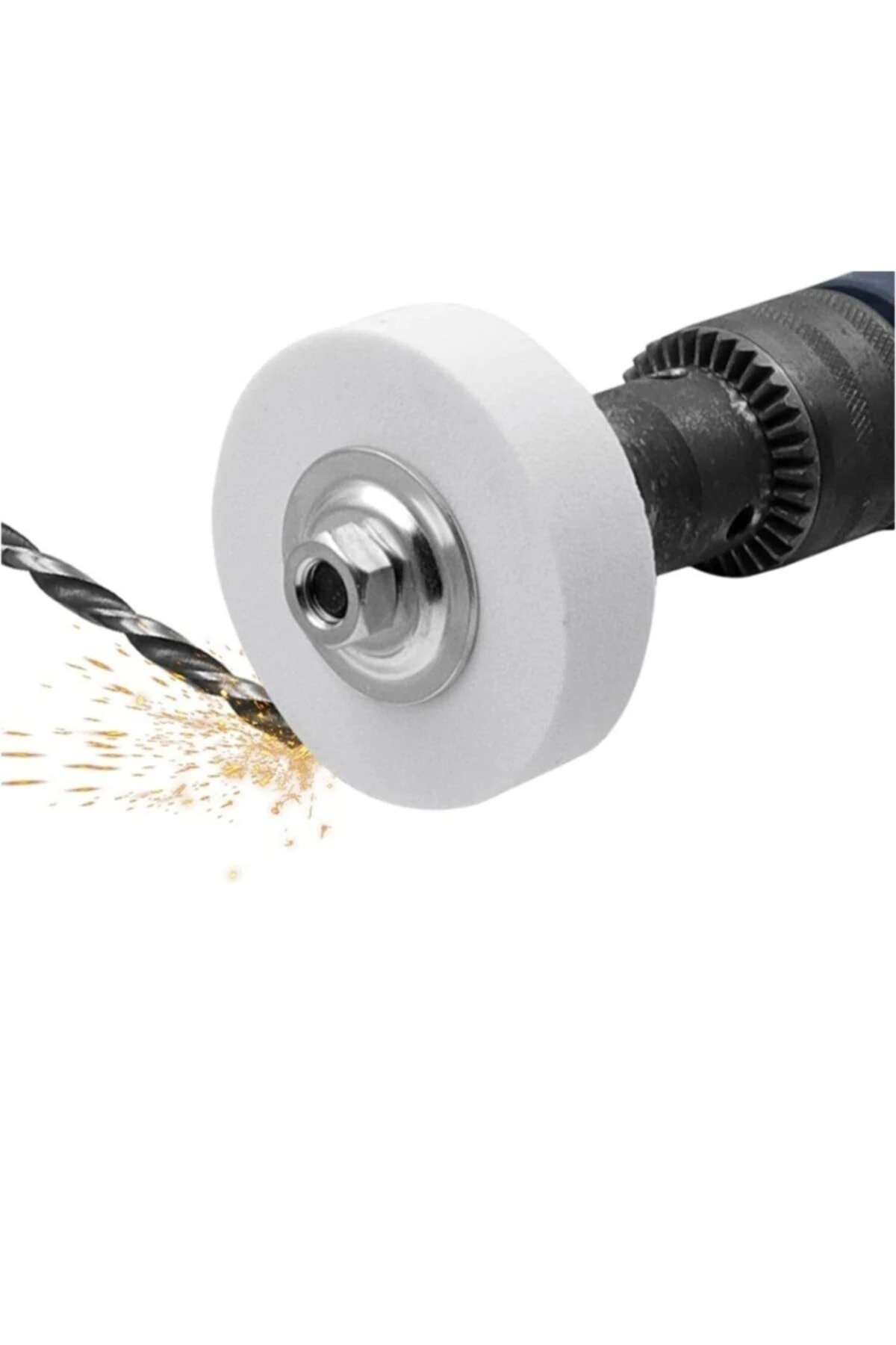 Matkap Bıçak Satır Nacak Bileme Değirmen Taş Disk Seti Skoc Biley Taşı ve Matkap Adaptörlü 3 Parça