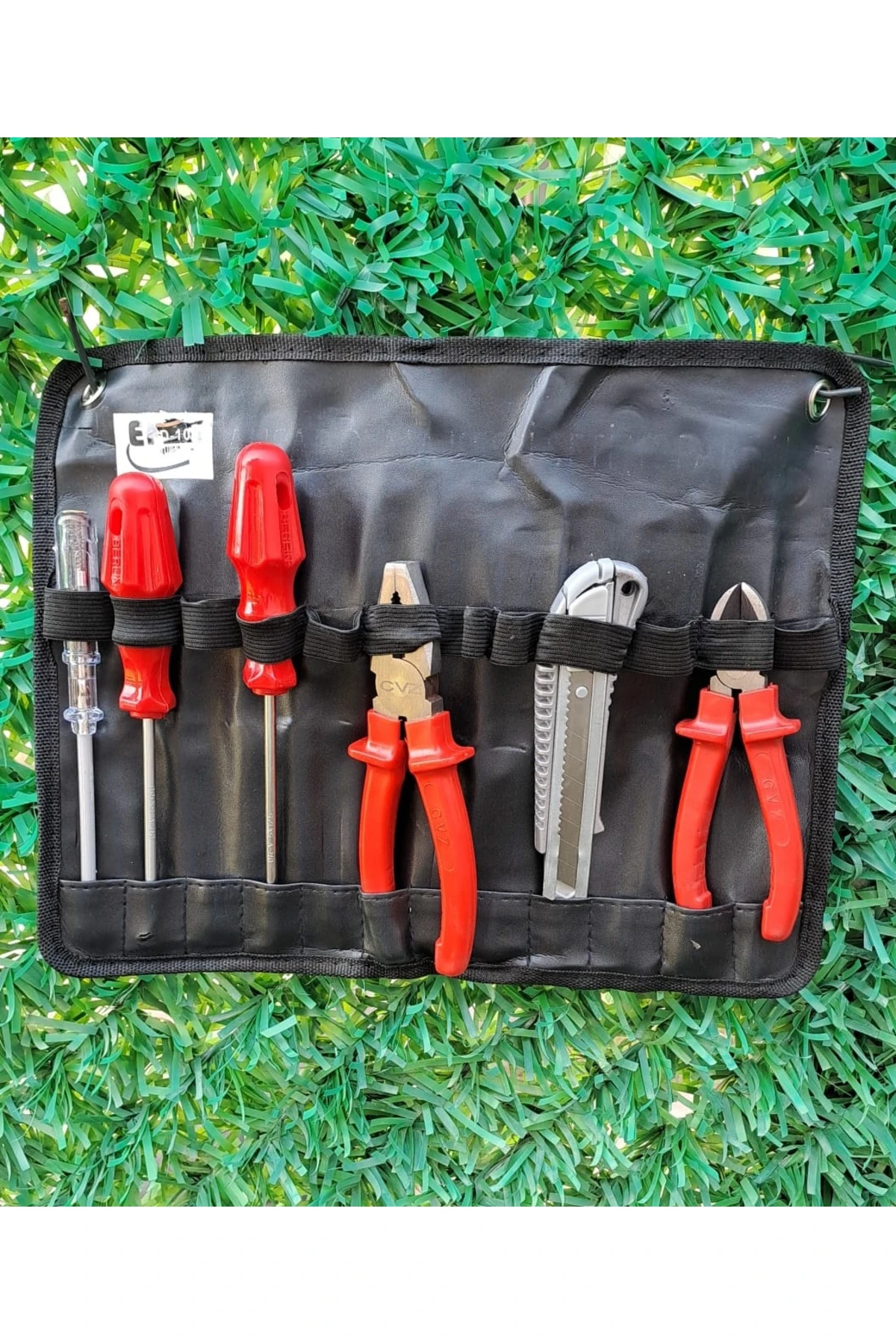 Pense Yan Keski Tornavida Gargaburun 2li Tornavida Kontrol Kalemi Falçata Takımı Izoleli 8 parça set