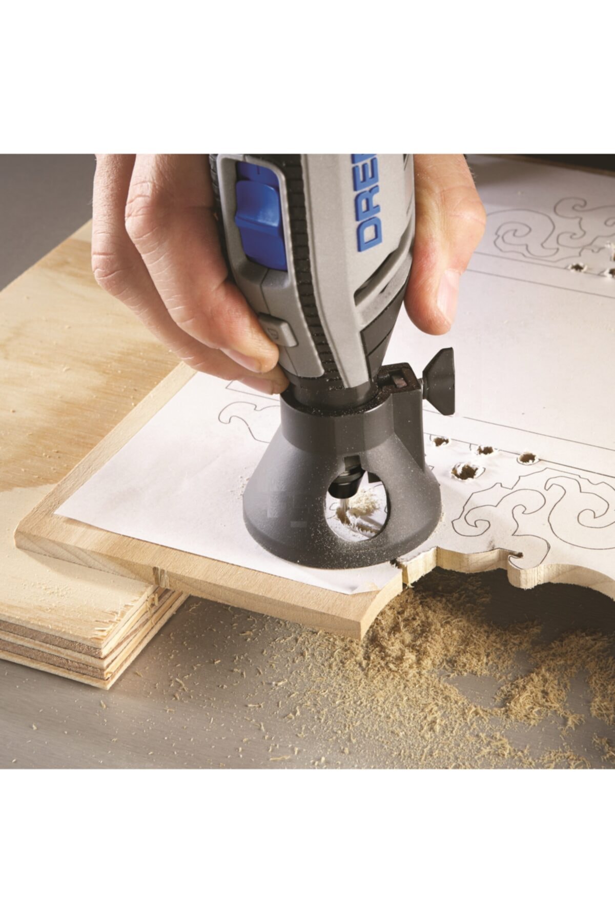 Dremel Ve Benzeri Mini Avuç Taşlama Için Dik Delme Aparatı Matkap Ucu Freze Uç Seti