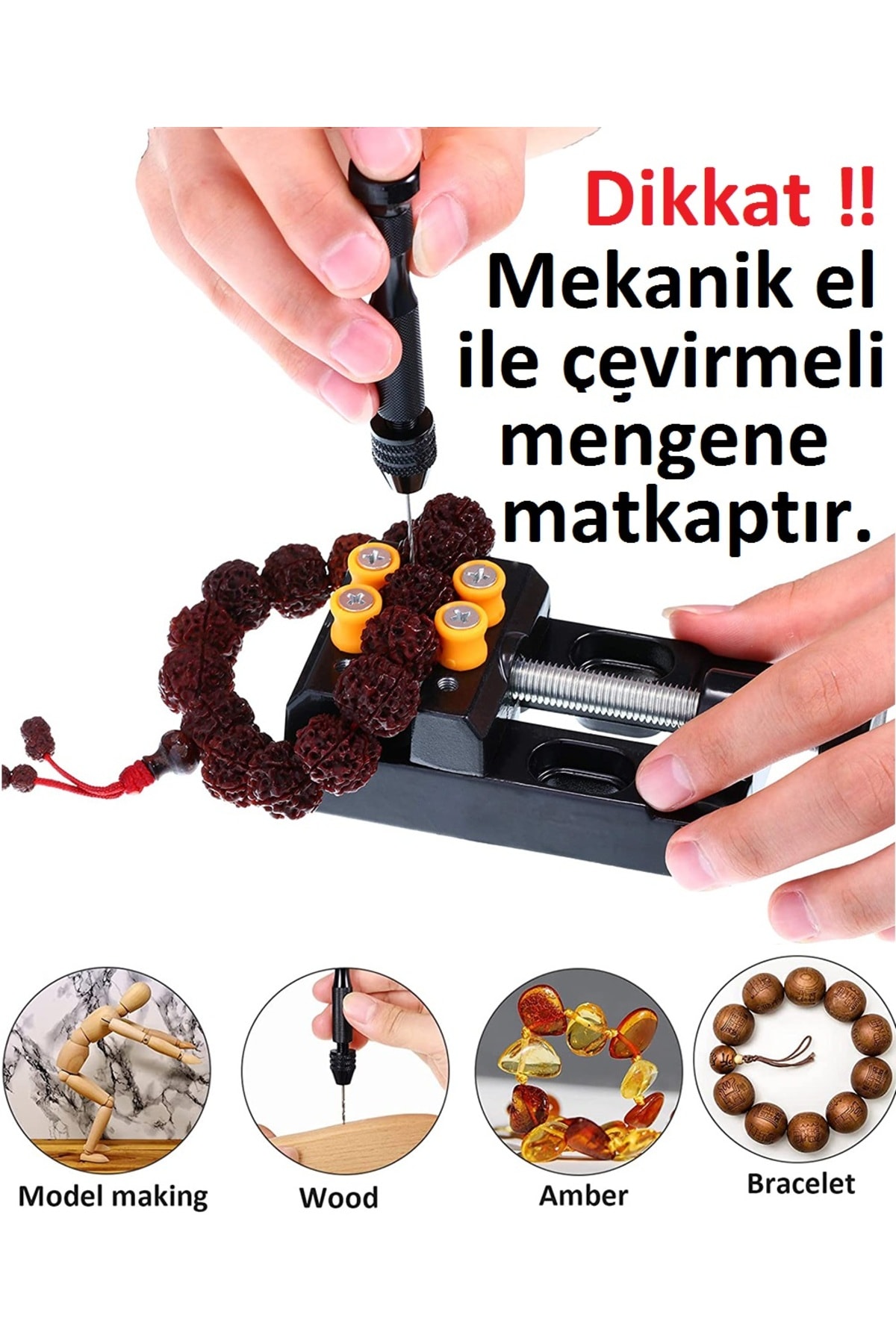 Mekanik El Matkabı Pim Mengenesi 24lü Matkap Ucu Seti Otomatik Mandrenli Hassas Takı Saatci Boncuk