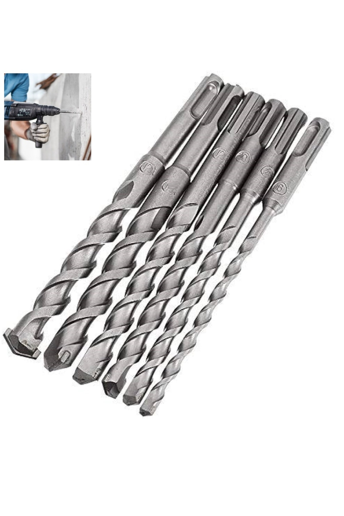 sds matkap ucu seti 6mm 7mm 8mm 9mm 10mm 11mm12mm 7li kırıcı delici hilti uç seti