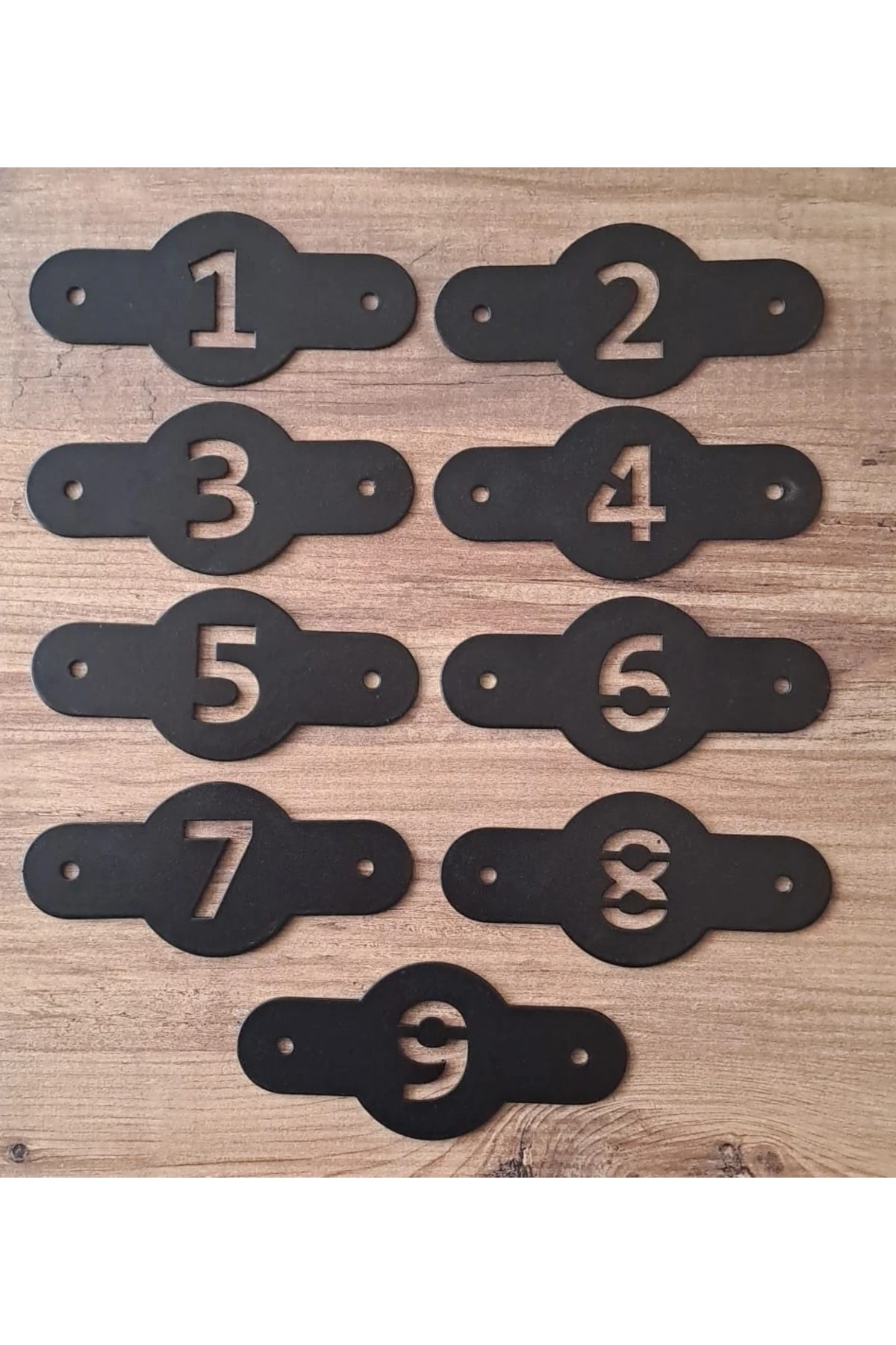 Kapı Duvar İsimliği Metal Kapı Önü Numarası  1-9 numara Siyah Daire ofis Kapı numarası Rakam Şablon
