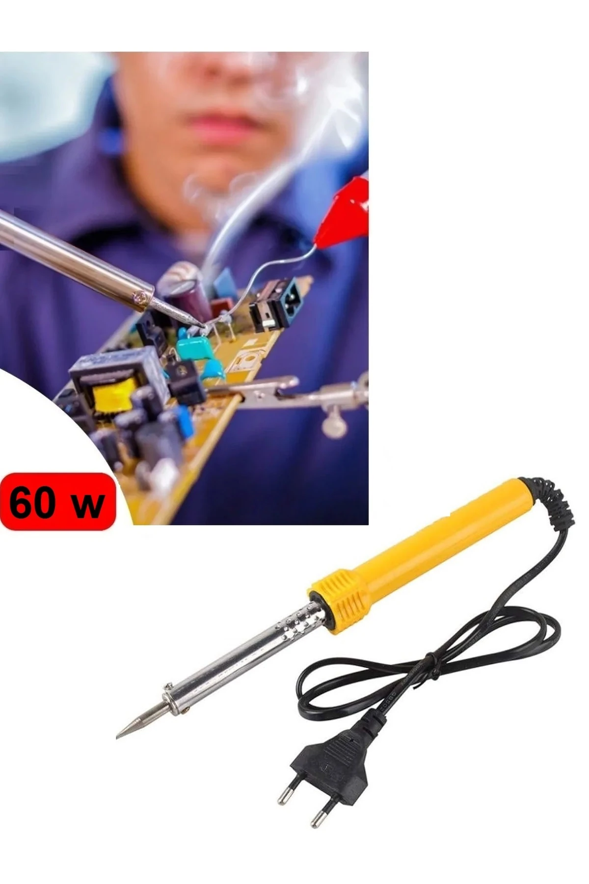 60w Kalem Havya Sehpası Makaralı Lehim Pastası Gargaburun Elektronikci Lehim Pompası zımpara Seti