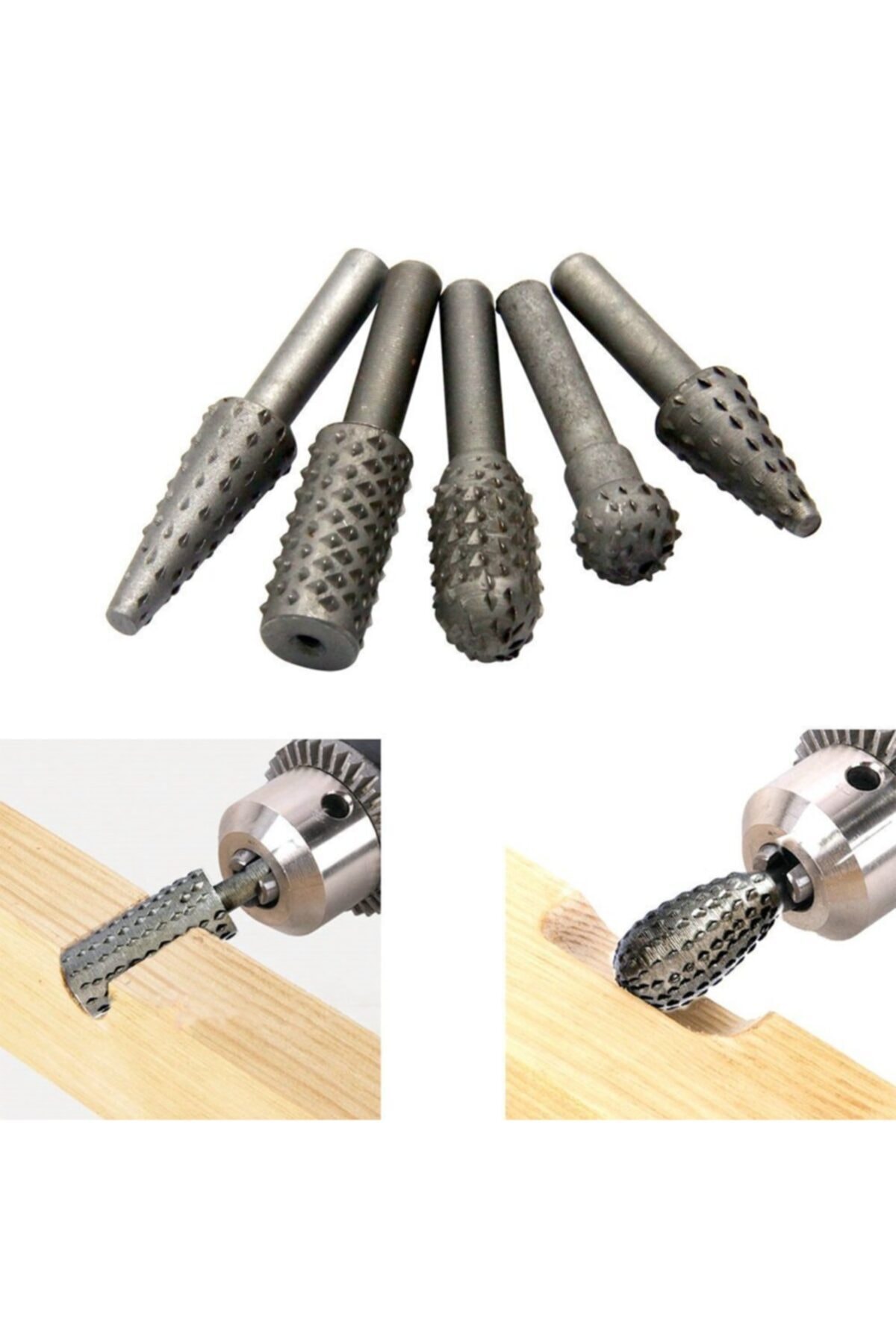 Ctn Paltava Rotary 5'li Döner Törpü Ince Dişli Ahşap Oyma