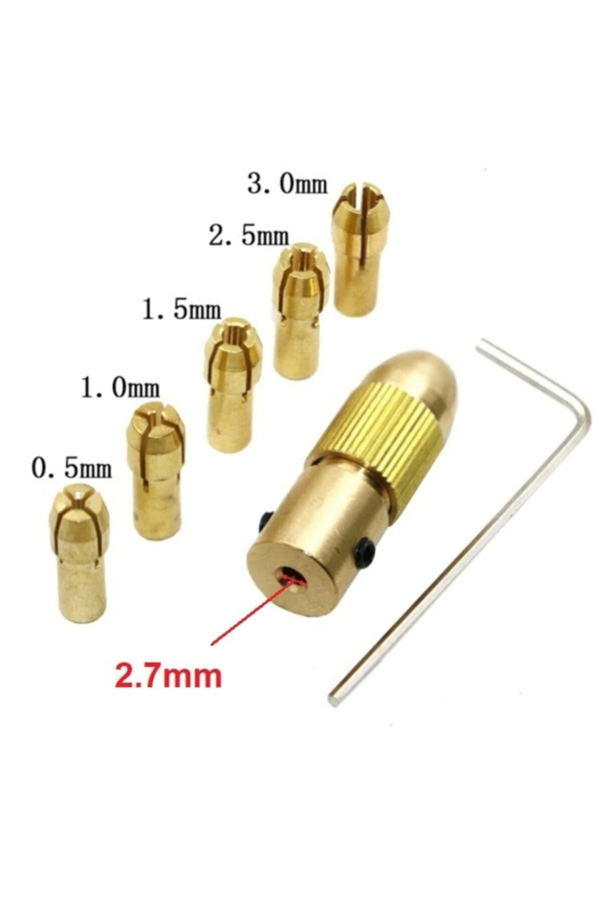 Otomatik Mandrel Mini Motor Mandreni Chuck Üniversal 2.7mm Mil Penset Okul Proje Ödev Hobi 5li Pens