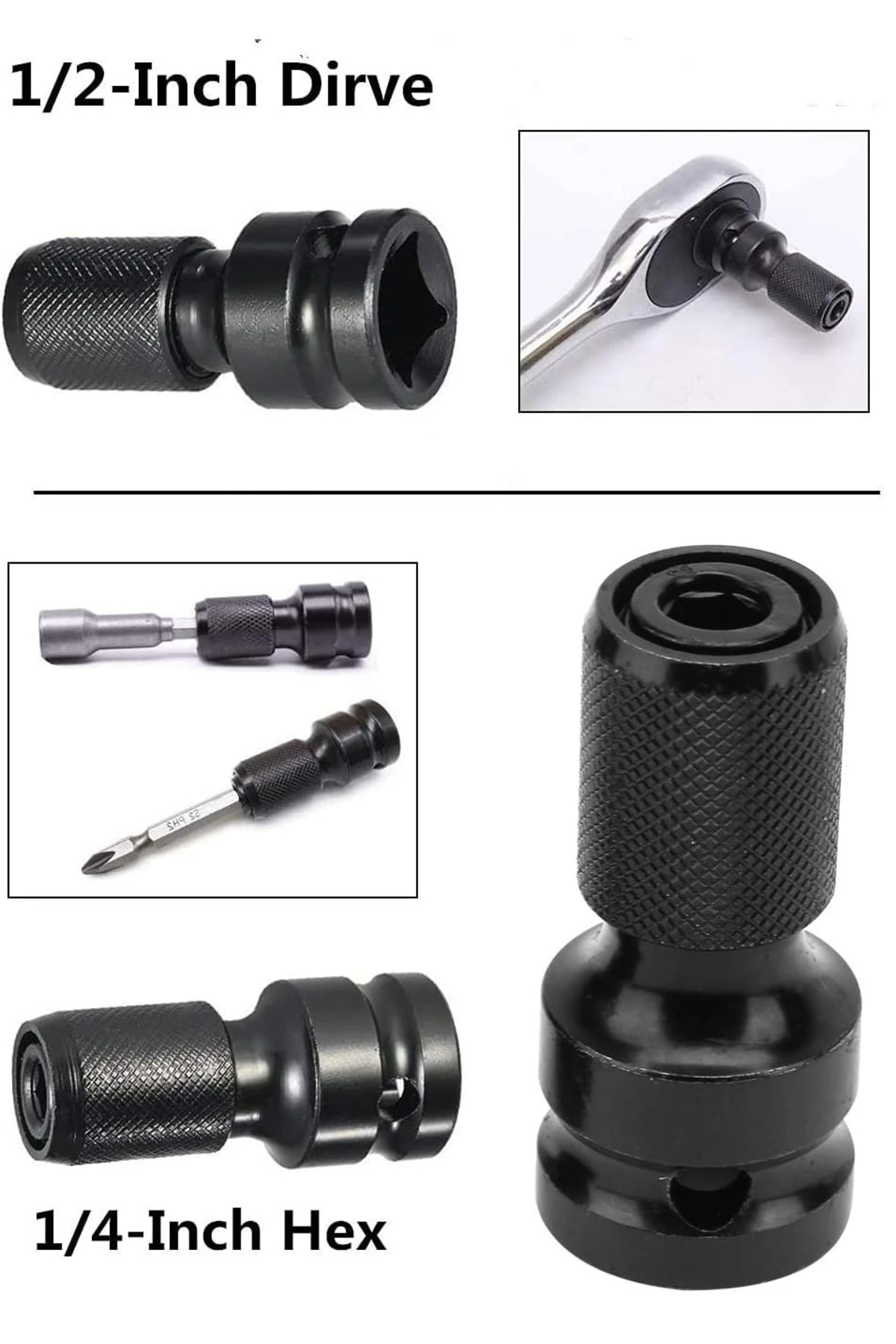 Somun Bijon Sökme Takma Sıkma Makinesi Için Bits Adaptörü Darbeli Matkap Için Ağır Hizmet