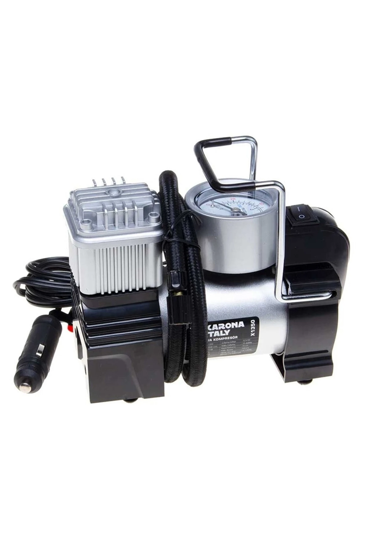 Karona Italy Çakmaklı 12 Volt Mini Araç Kompresörü - Fenerli