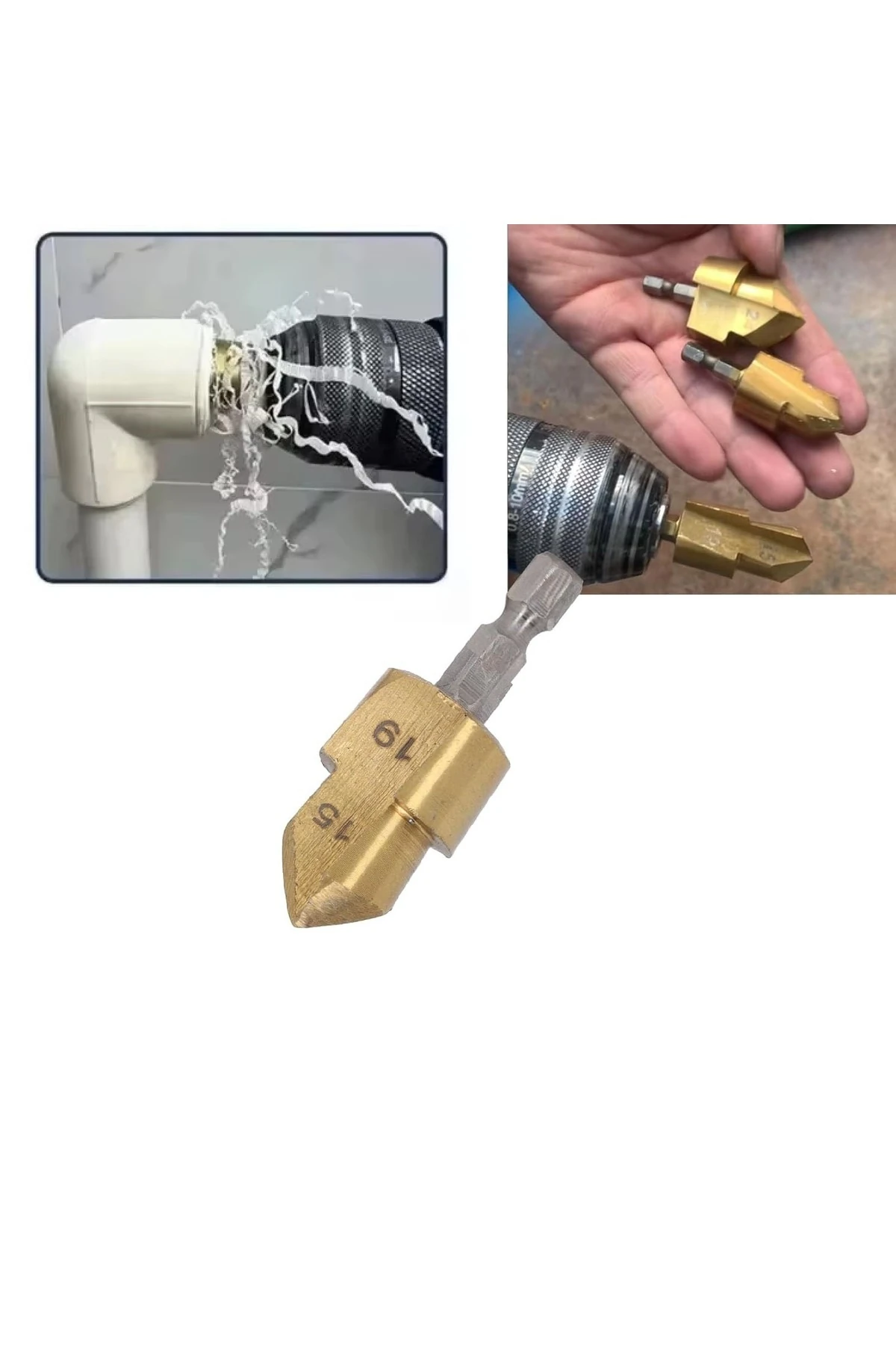 Pvc Boru Havşası 1/2 Pprc Boru Onarımı Için Rayba Matkap Uc Kutulu Boru Tamir Delme Genişletme Tıraş