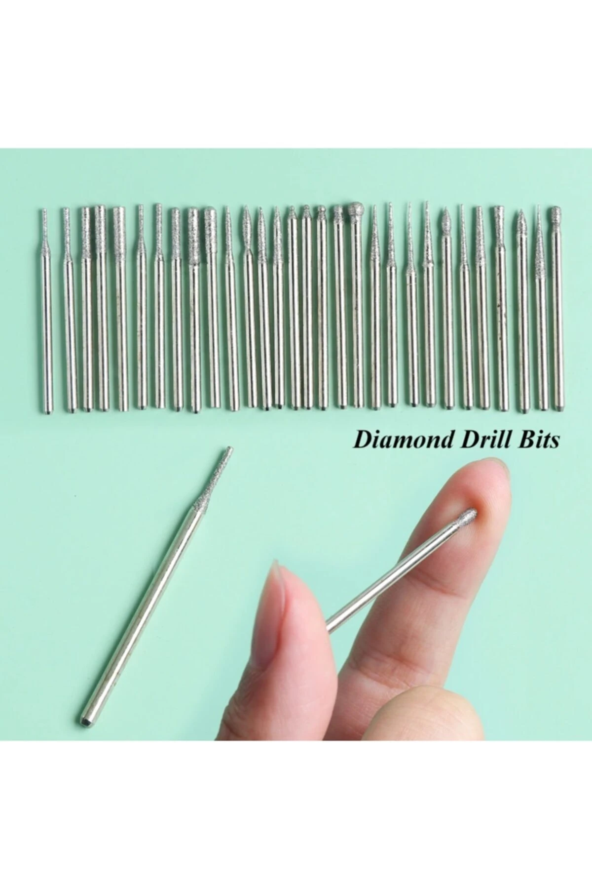 42 Parça Protez Tırnak Kuru Manikür Freze Ucu Seti Temizleme Parlatma Manikür Pedikür Uç Seti Keçeli