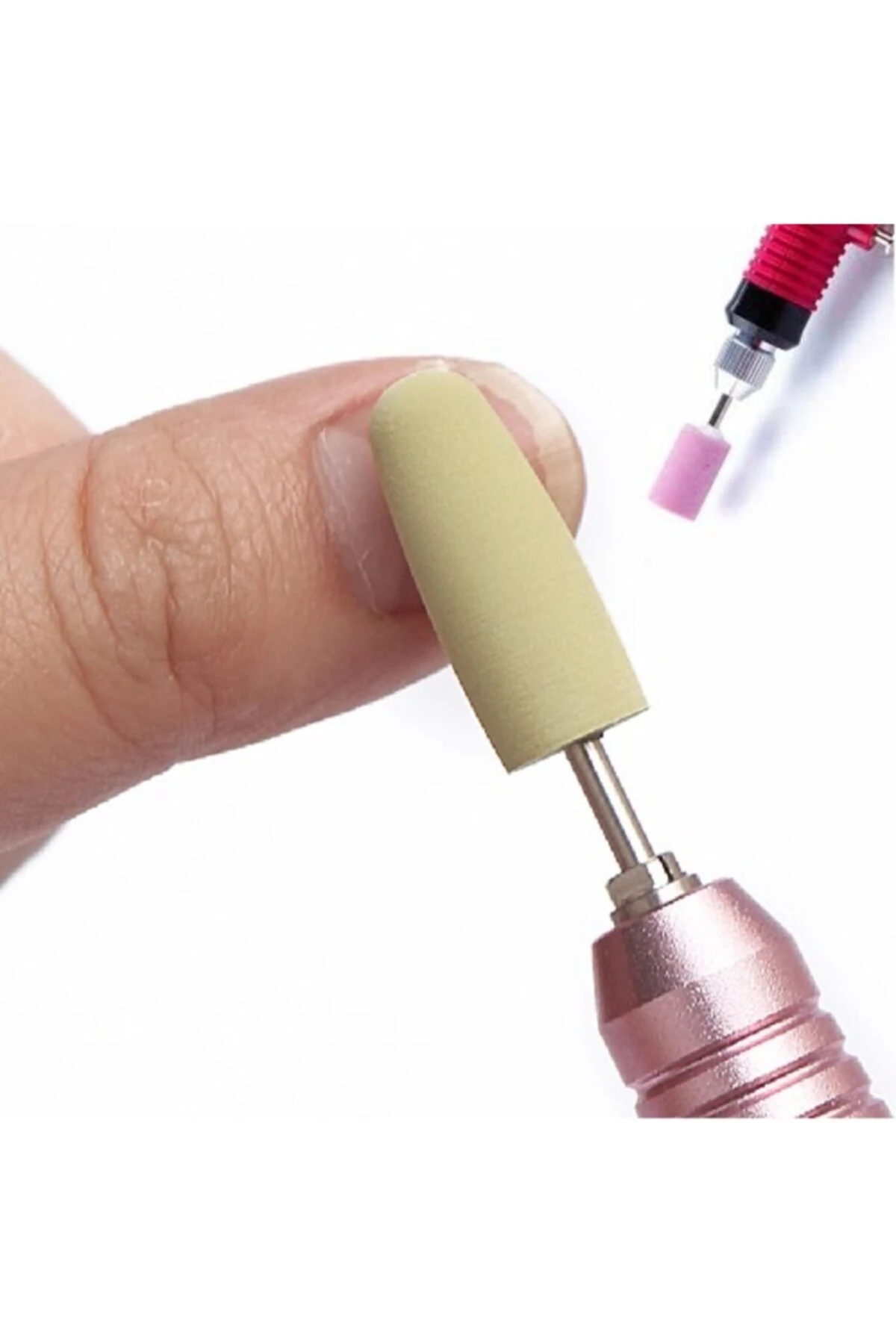 12 Parça Protez Tırnak Kuru Manikür Pedikür Temizleme Parlatma Seti Taş Zımpara Ve Keçe Seti